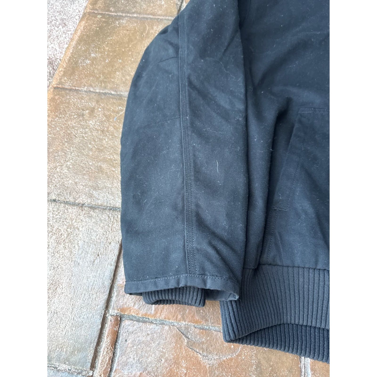 Carhartt VINTAGE Carhartt Zip Up Canvas Hooded Jacket XL Black Loose Fit J130-M Size US XL / EU 56 / 4 - 4 Thumbnail