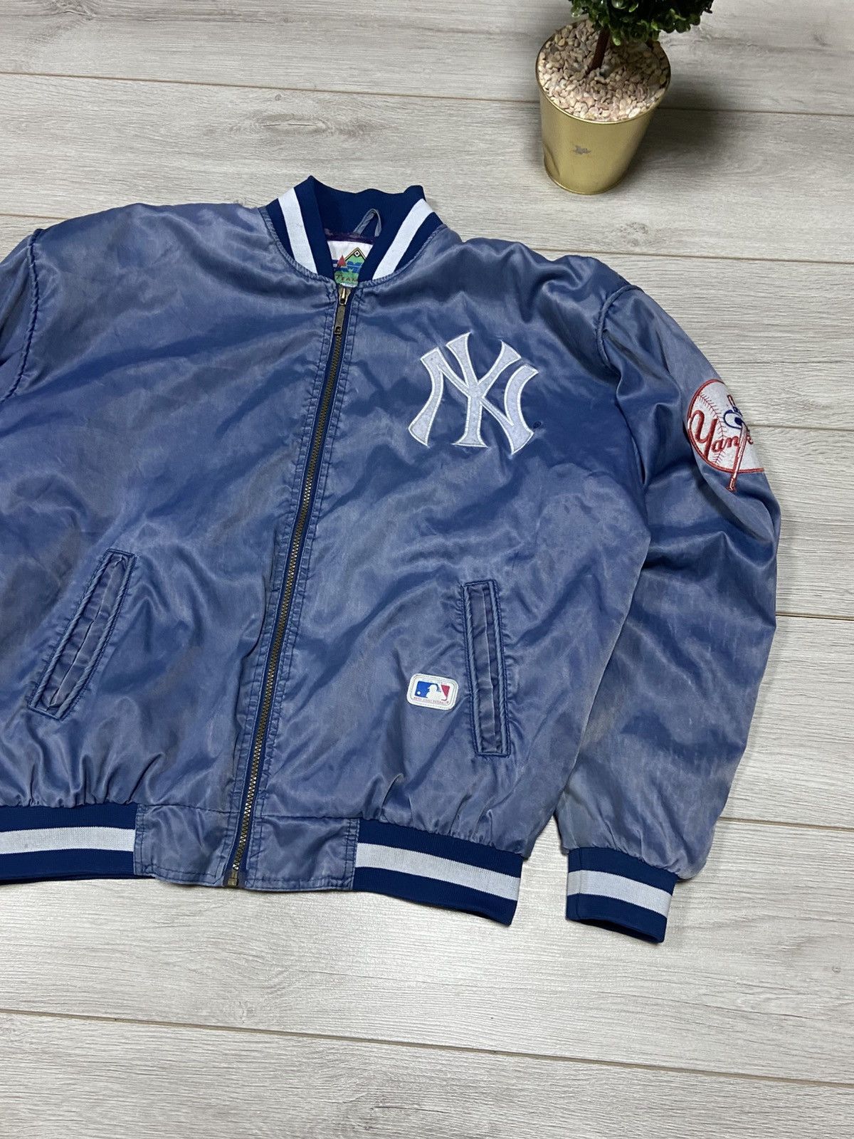 MLB Yankees vintage baseball bomber varsity buttons Size US L / EU 52-54 / 3 - 11 Thumbnail