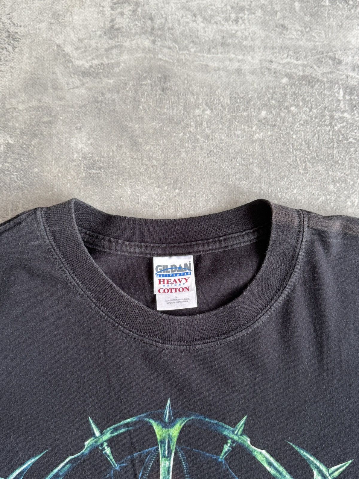 Vintage Vintage 90s Dark Wear Tribal Rave Rock Metal T-shirt Size US L / EU 52-54 / 3 - 6 Thumbnail