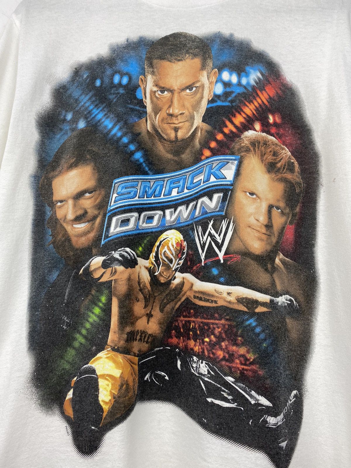 WWE Vintage WWE Smack Down T Shirt Batista Edge Y2K Rey Mysterio Size US S / EU 44-46 / 1 - 2 Thumbnail