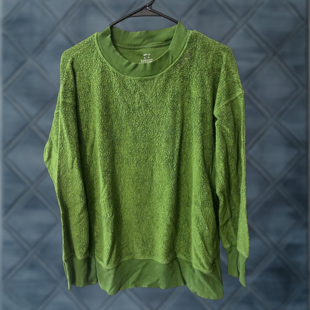 Vintage VINTAGE Aerie Fleece Pullover Sweatshirt Women’s XS Crewneck Green Activewear Size XS / US 0-2 / IT 36-38 - 1 Thumbnail