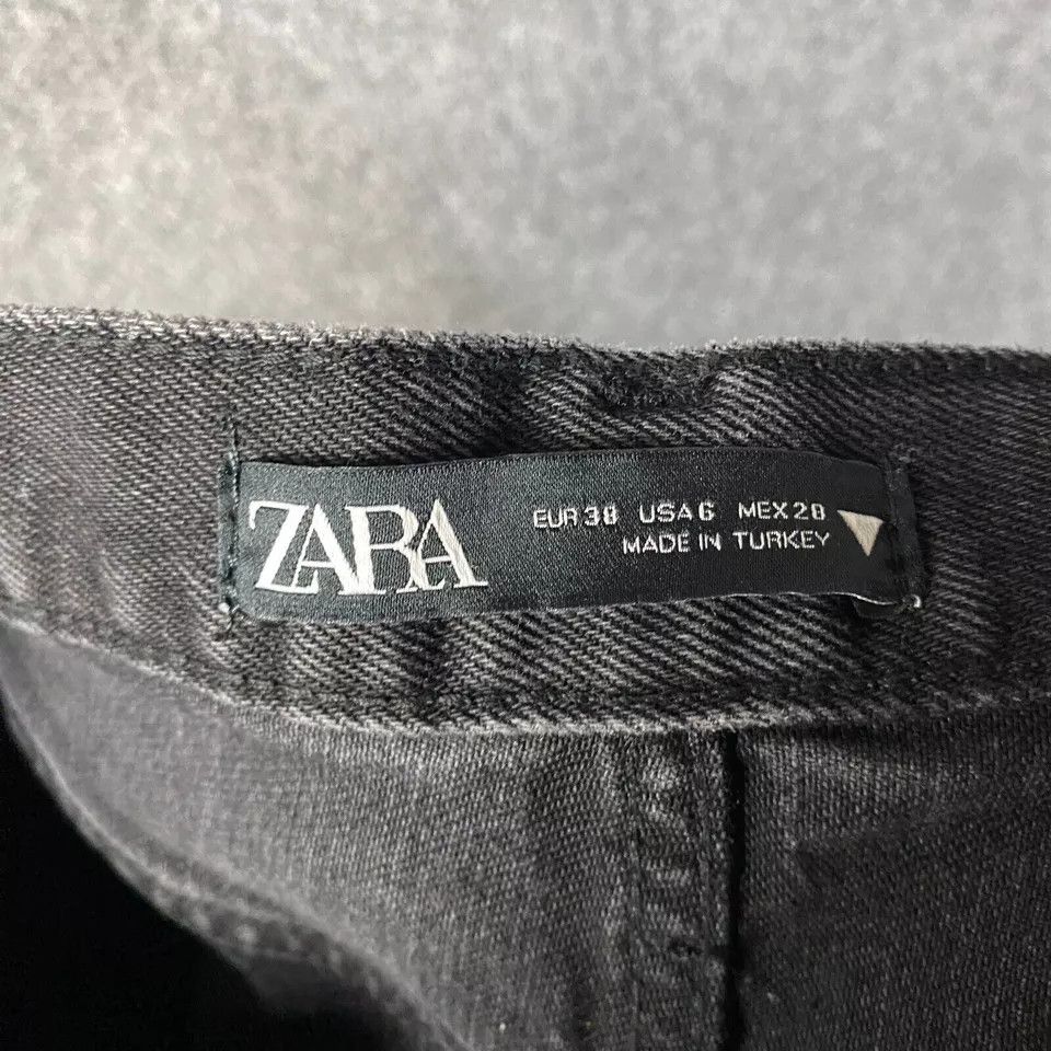 Zara Zara Mom Jeans Women's Size 6 Denim Button Fly Charcoal Gray Size 28" / US 6 / IT 42 - 8 Thumbnail