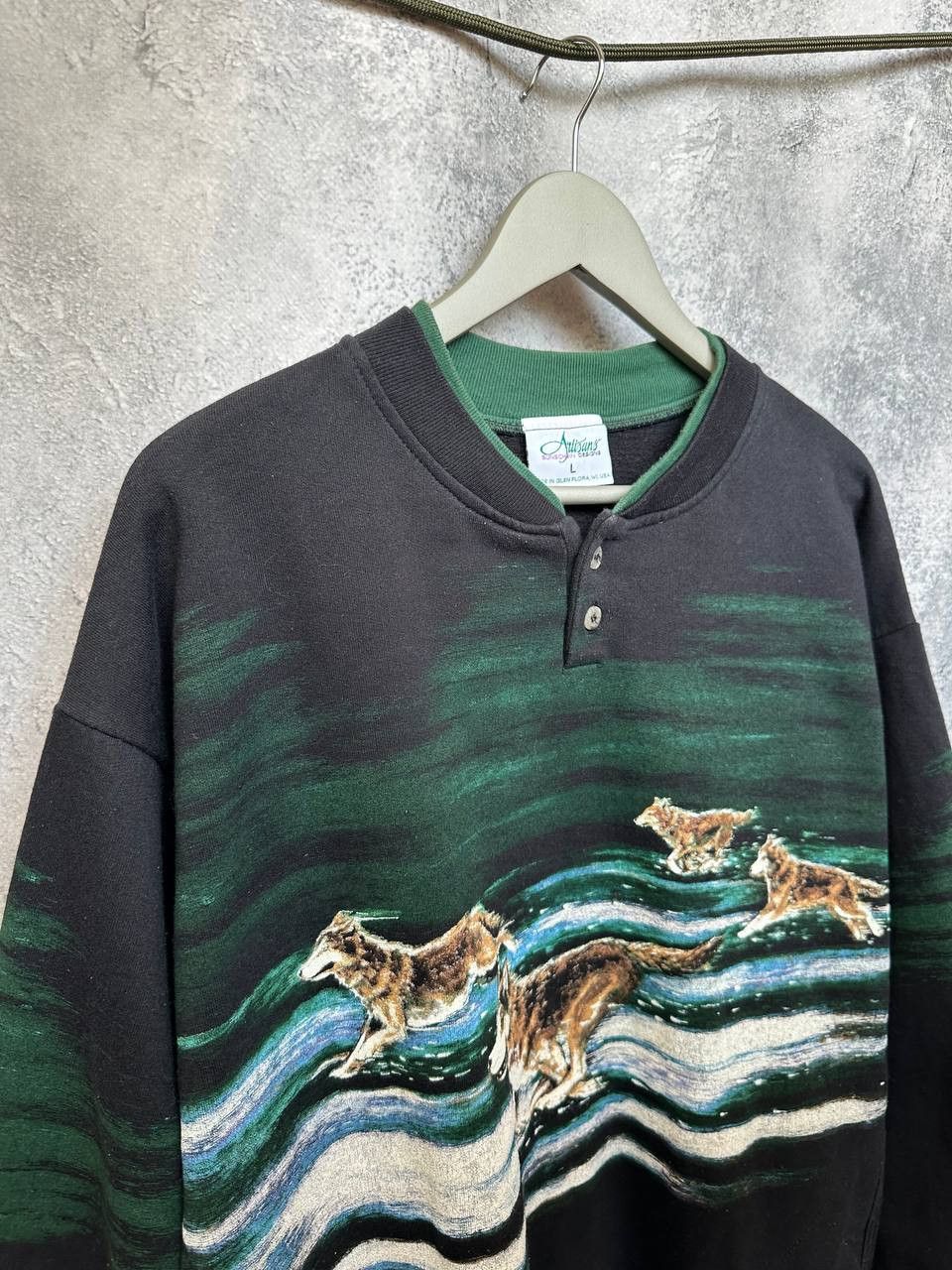 Artisan Lab Artisans SunSchein Designs Wolf Pack Graphic Sweater USA Size US L / EU 52-54 / 3 - 4 Thumbnail