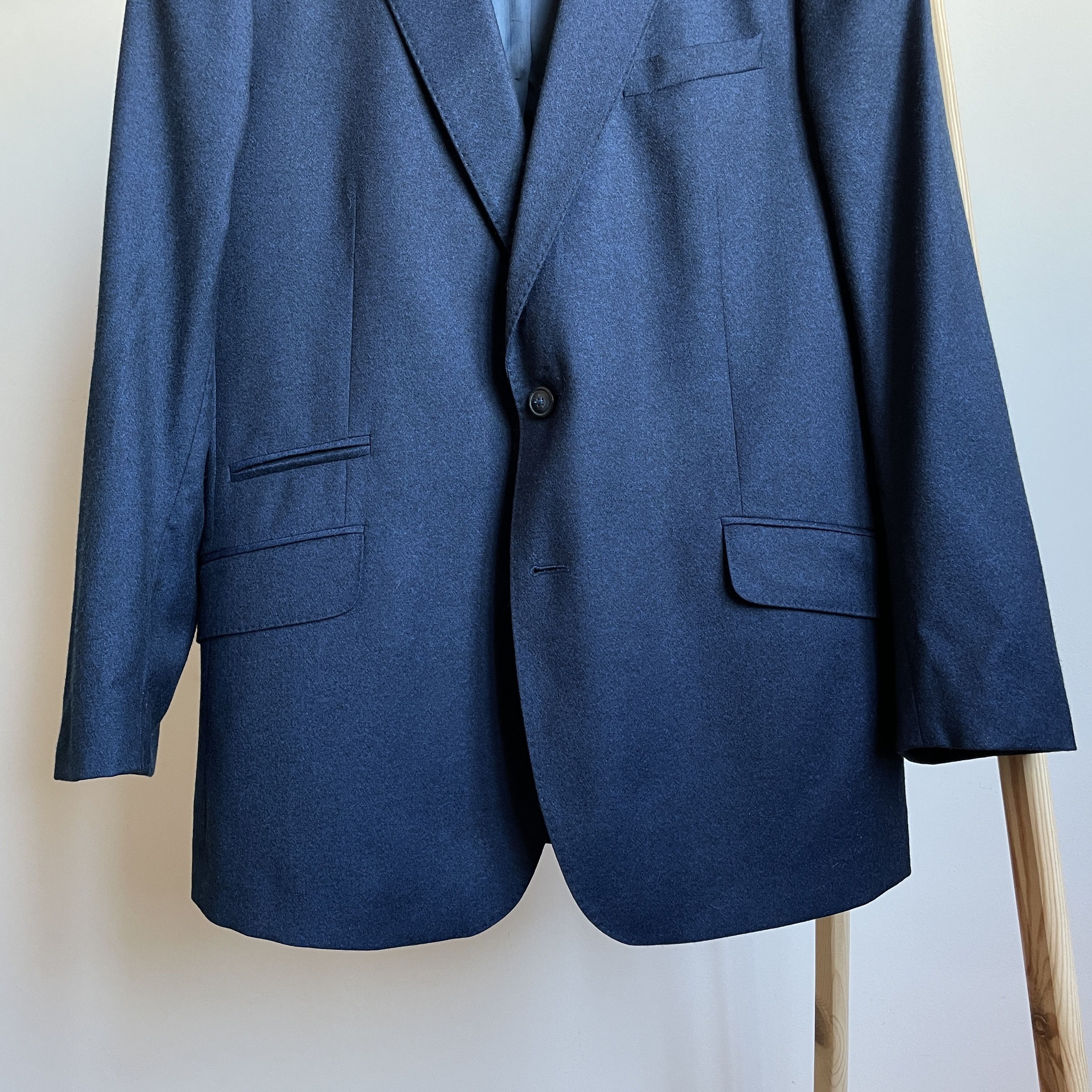 Other Clements and Church Bespoke 3 Pieces Navy Wool Suit Size 44R - 6 Thumbnail