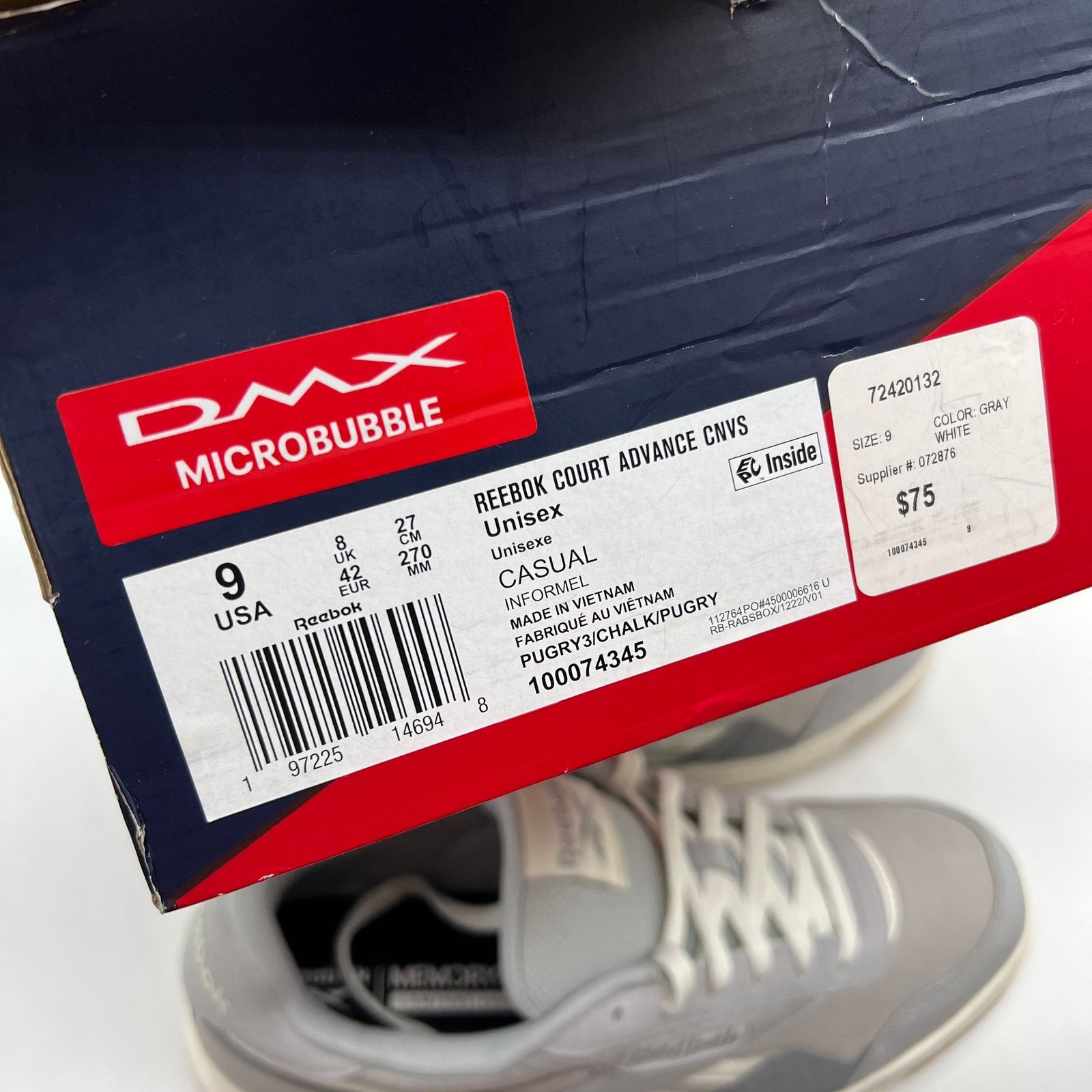 Reebok Reebok Unisex-Adult Court Advance Canvas Sneaker S Size US 9 / EU 42 - 15 Thumbnail