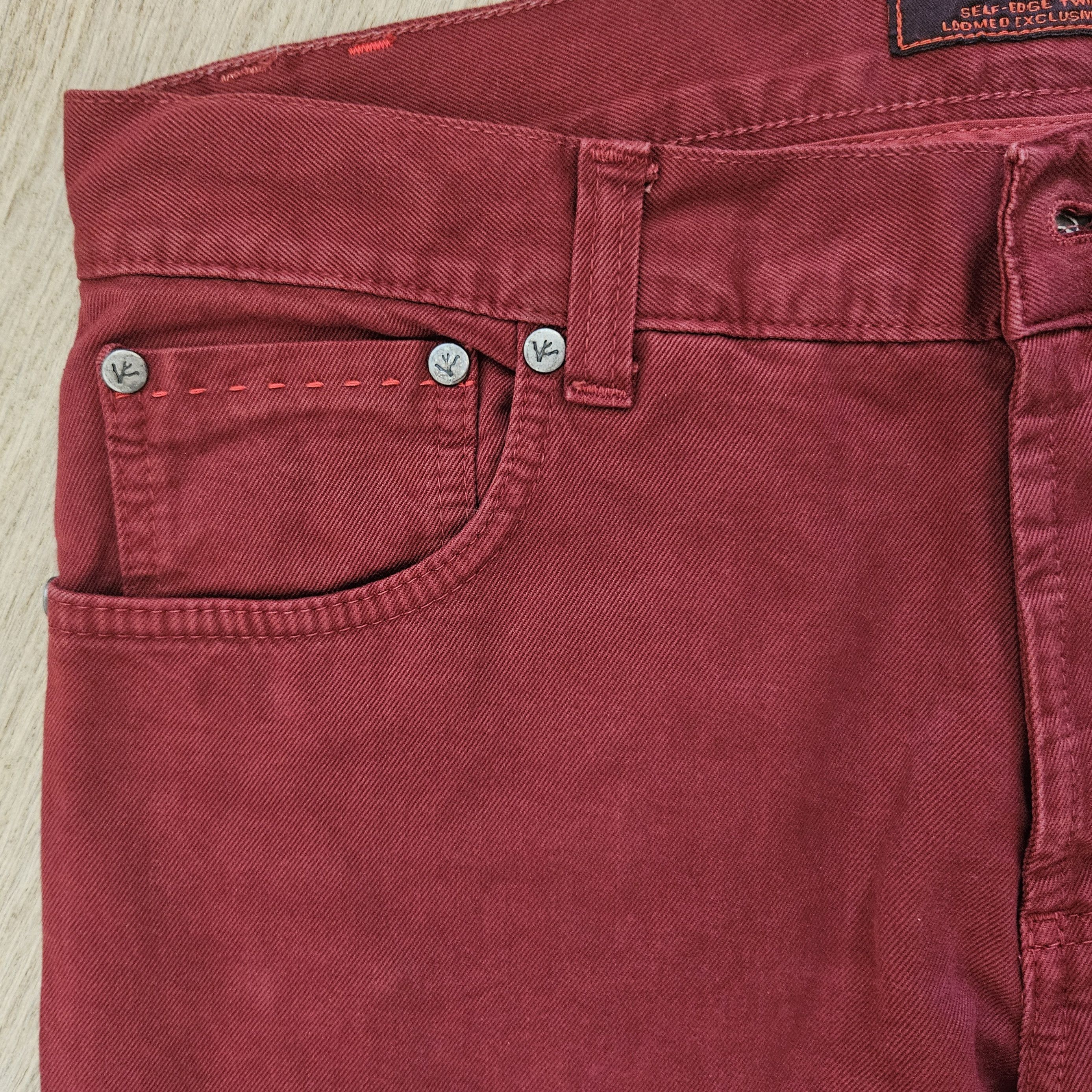Isaia Isaia Burgundy 5-Pocket Cotton Jeans – Size 32 (48 EU) Size US 32 / EU 48 - 9 Thumbnail