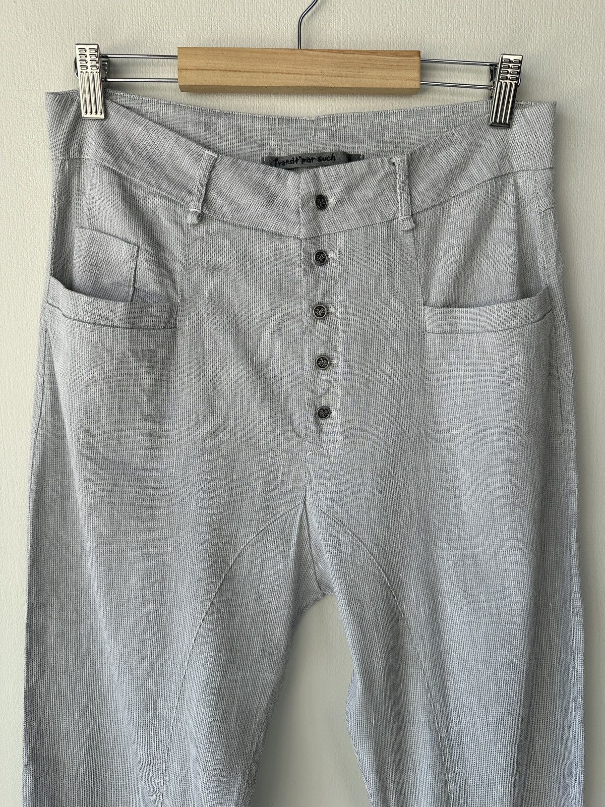 Transit TRANSIT PAR SUCH Drop Crotch Linen Blend Cropped Pants Sz 2 Size 30" / US 8 / IT 44 - 5 Thumbnail
