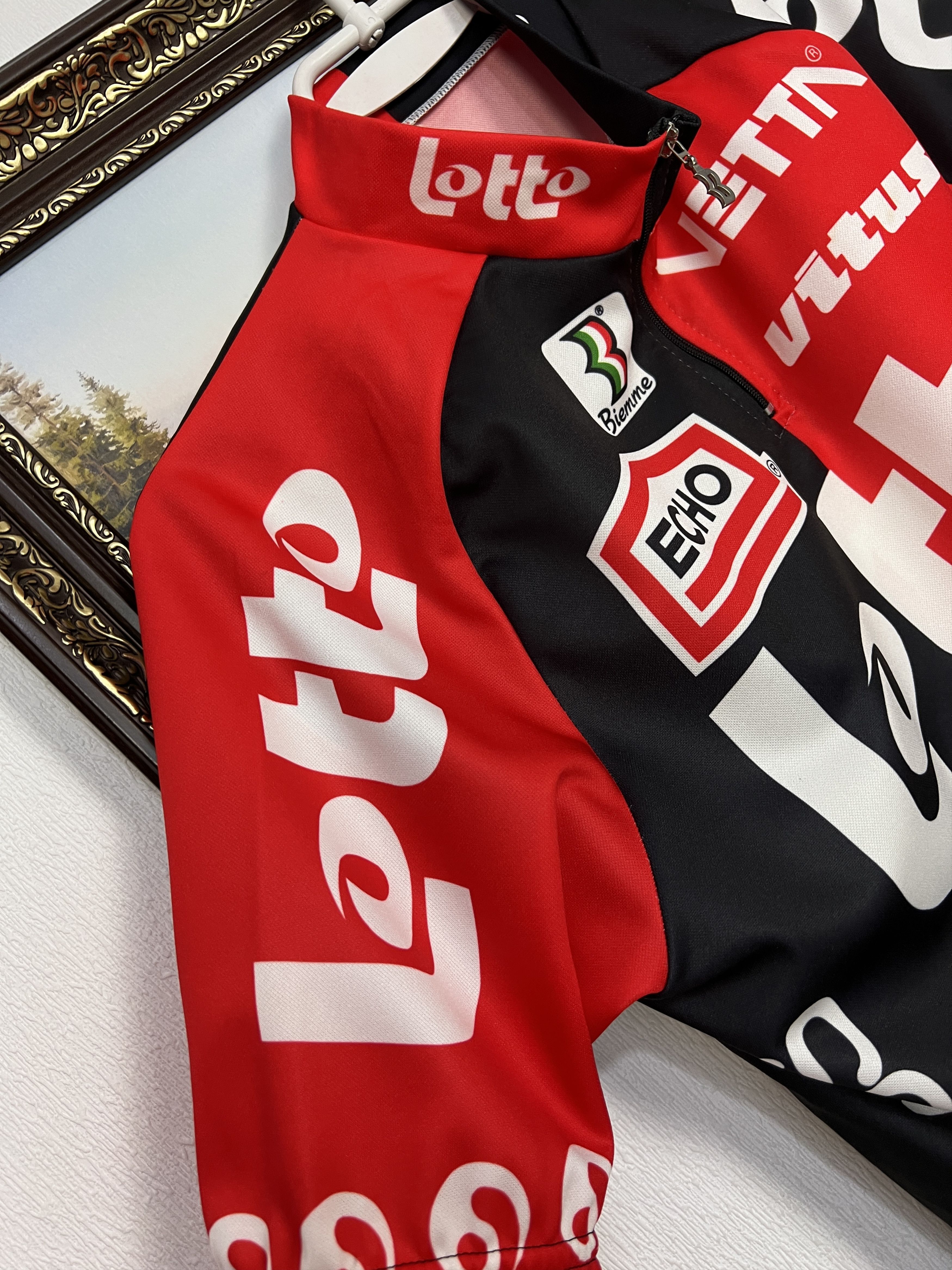 Vintage Isoglass Biemme Echo Team Jersey Cycling Shirt Lotto Trikot Size US XL / EU 56 / 4 - 5 Thumbnail