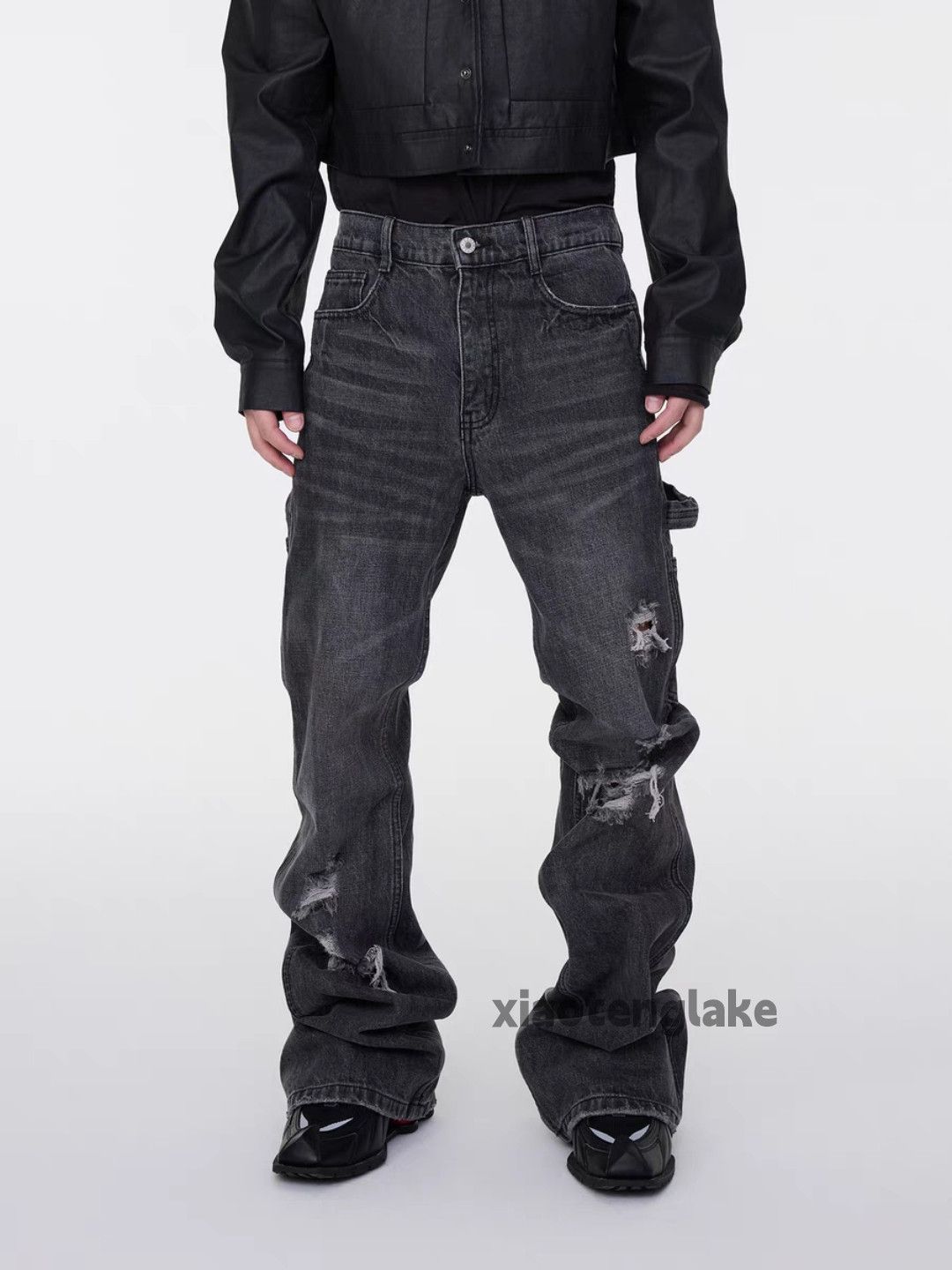 Unisex outdoor utility punk yuppie bootcut flared jeans