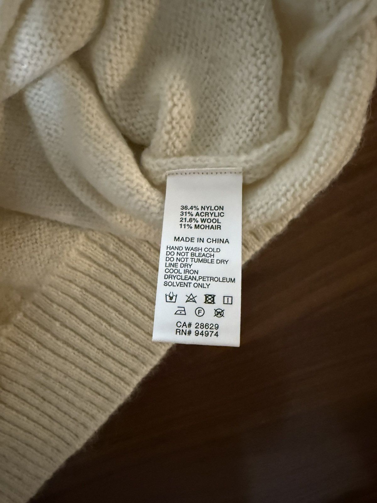 Stussy STÜSSY Double Cable Sweater in Natural Men’s Size XL Size US XL / EU 56 / 4 - 5 Thumbnail