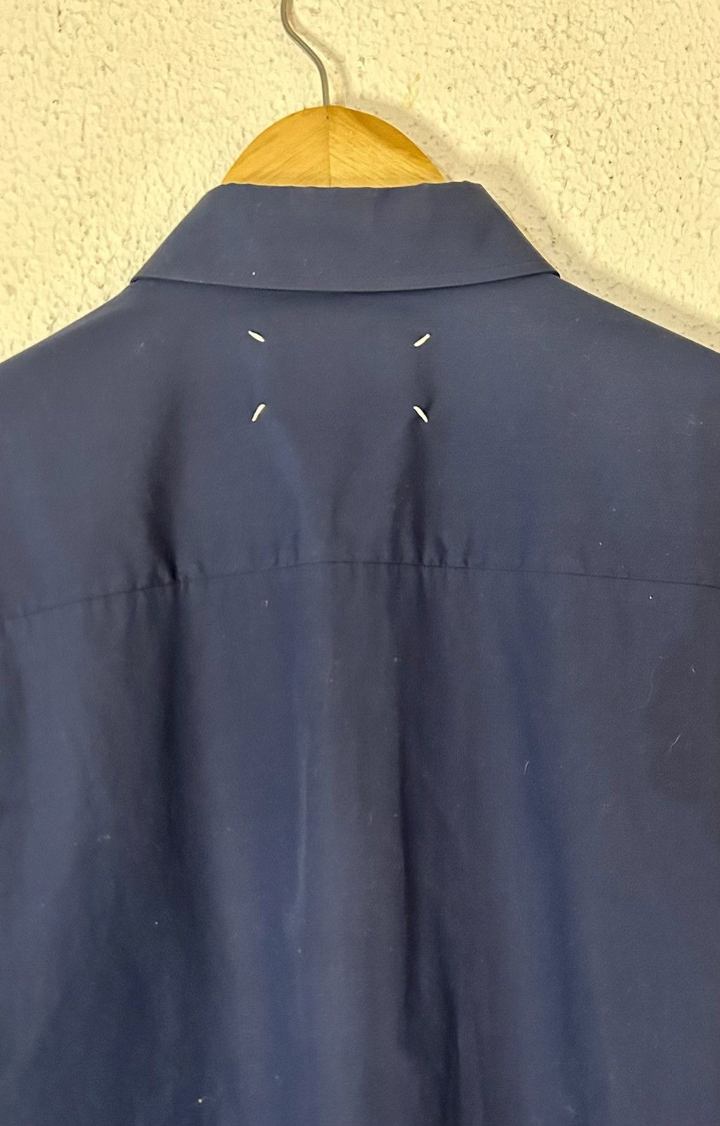 Maison Margiela Line 10 Navy and black dress shirt
