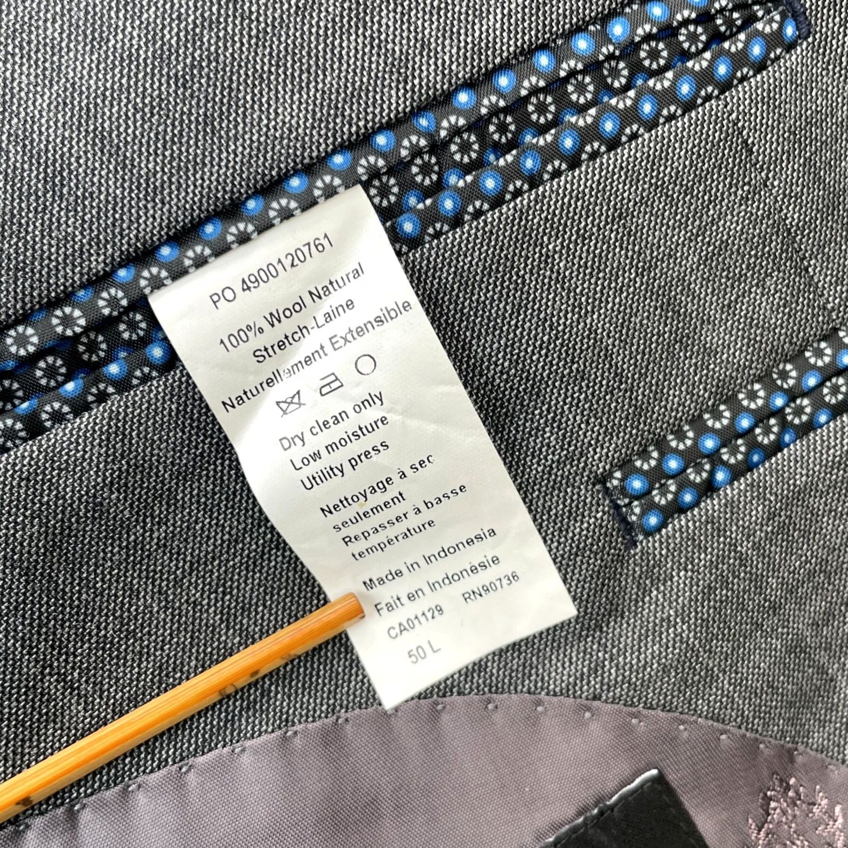 Ralph Lauren Lauren Ralph Lauren Jacket Blazer Mens 50L Gray Wool Stretch Lined Notch Lapel Four-Button 2-Button Front Regular Single-Breasted City Classic Tuxedo Size 50R - 5 Thumbnail