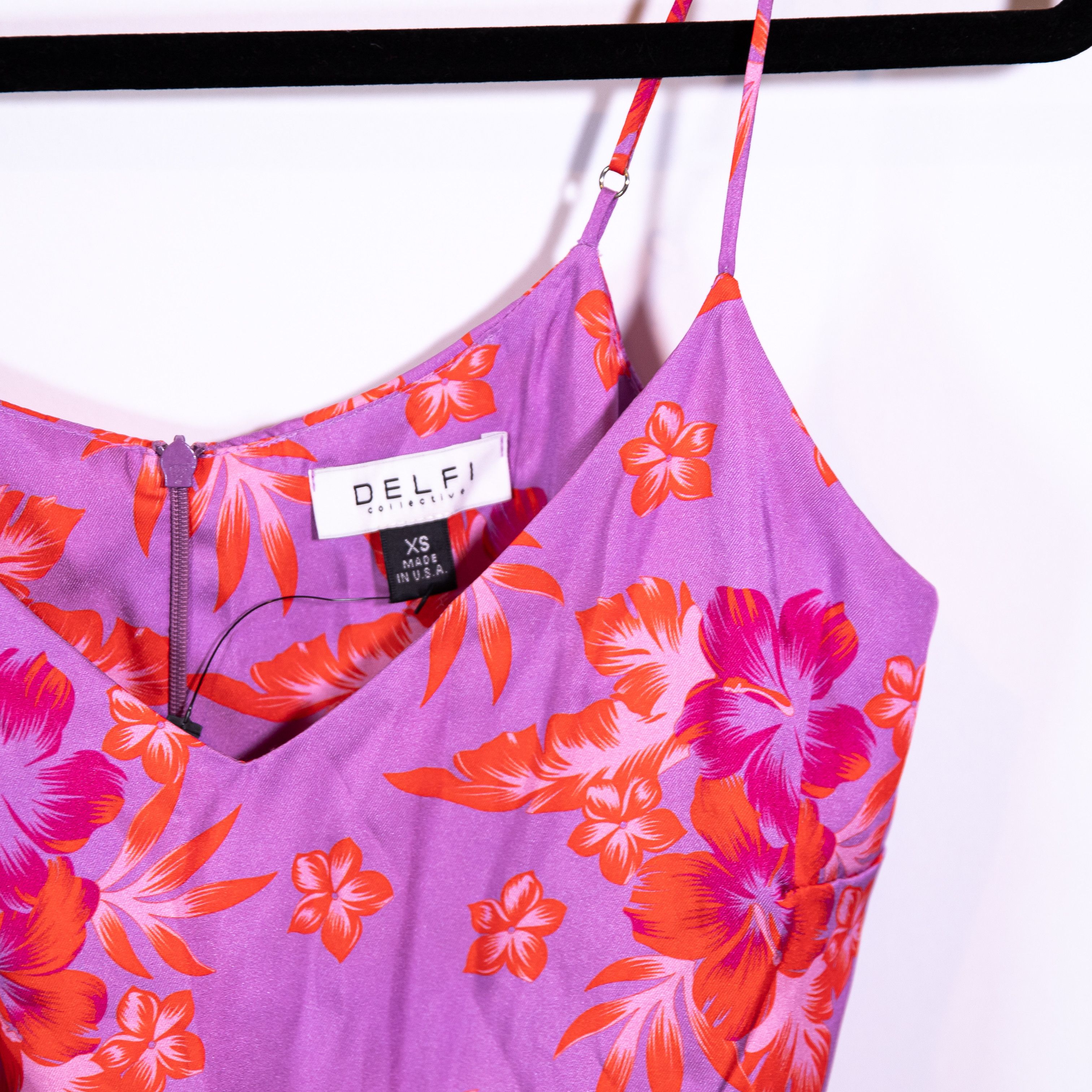 Other Delfi Lala Satin Multi Color Floral Flower Print Size XS / US 0-2 / IT 36-38 - 2 Thumbnail