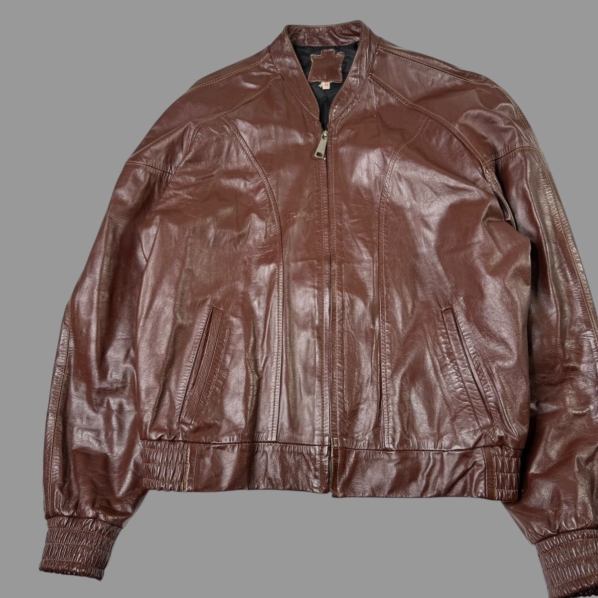 Vintage Vintage 1960s brown leather jacket Size US M / EU 48-50 / 2 - 2 Thumbnail