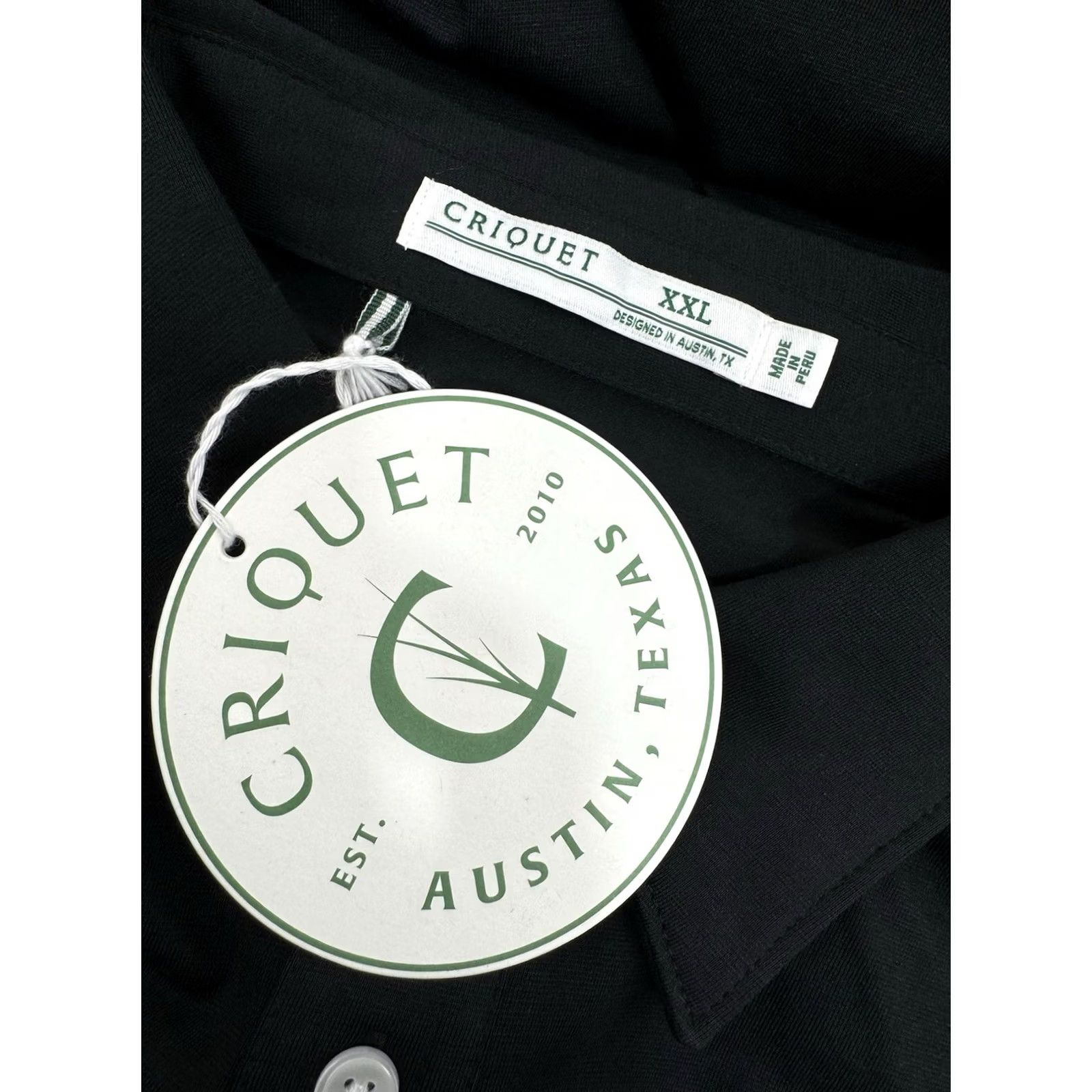 Vintage Criquet Austin - Golf Polo Shirt - XXL Pocket - Black - 2XL - Mens - Polo Size US XXL / EU 58 / 5 - 4 Thumbnail