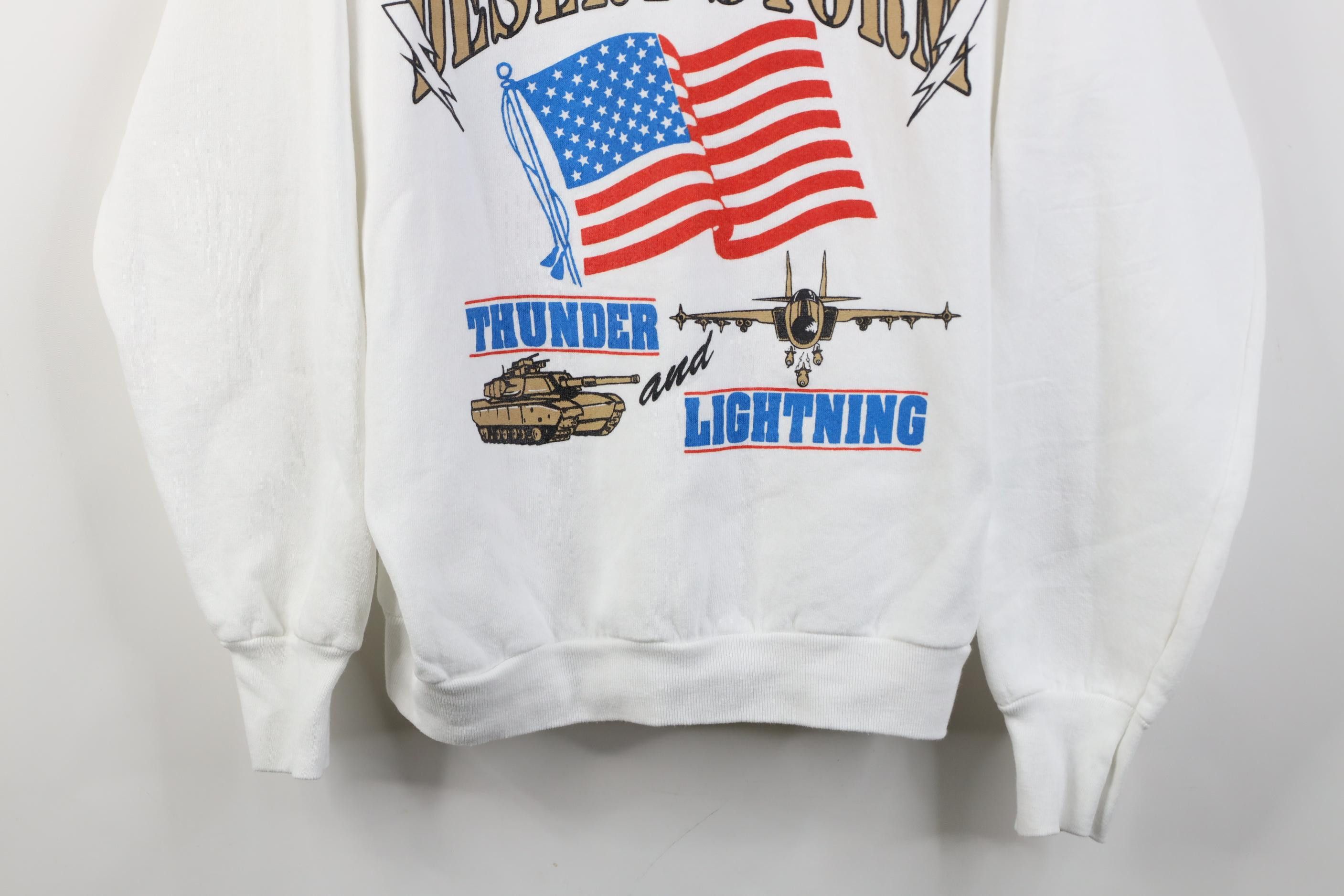 Vintage Vintage 90s Operation Desert Storm Military Sweatshirt USA Size L / US 10 / IT 46 - 3 Thumbnail