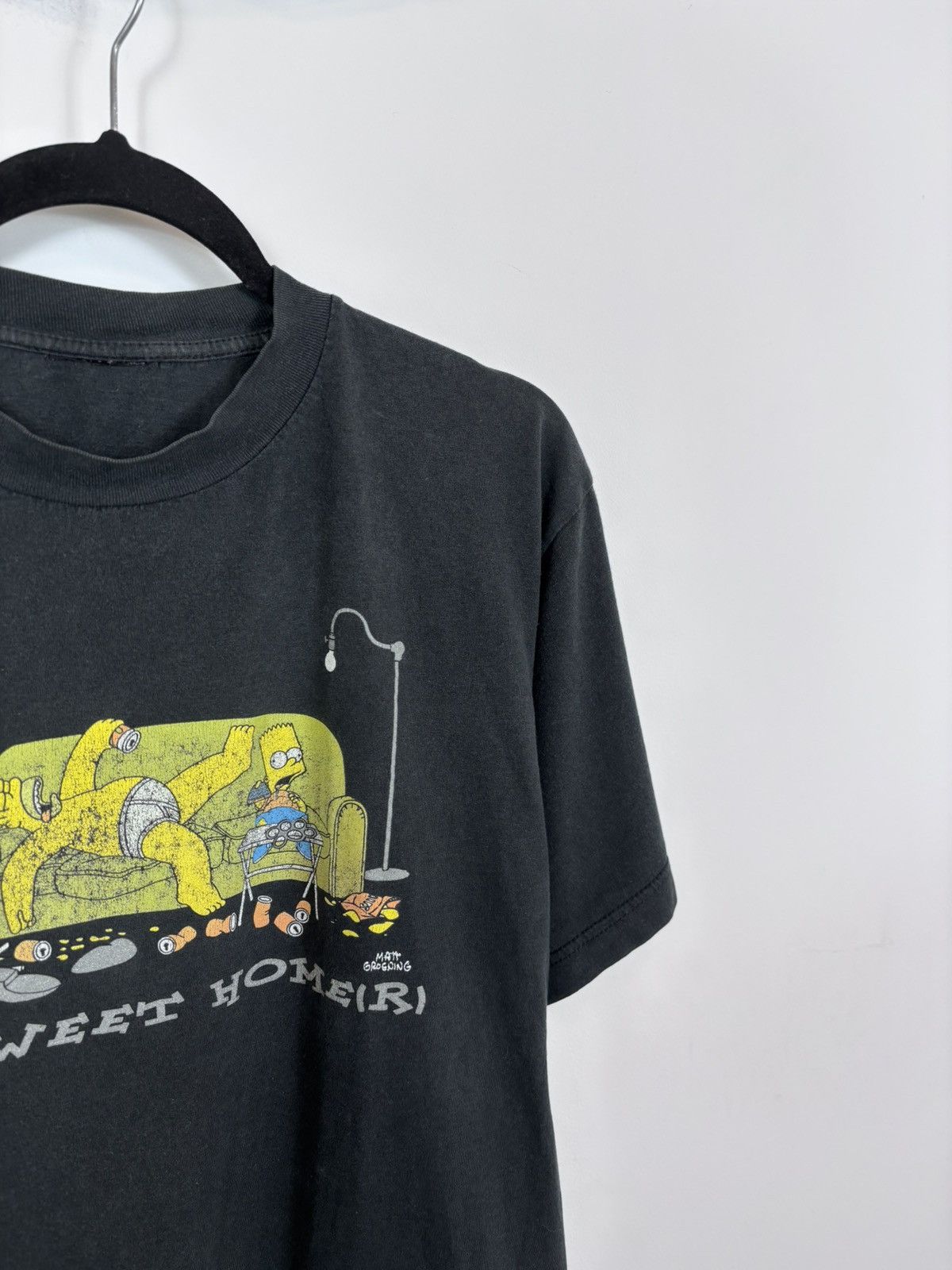 The Simpsons Vintage 90s The Simpsons Home Sweet Home Faded Black T-Shirt Size US M / EU 48-50 / 2 - 6 Thumbnail