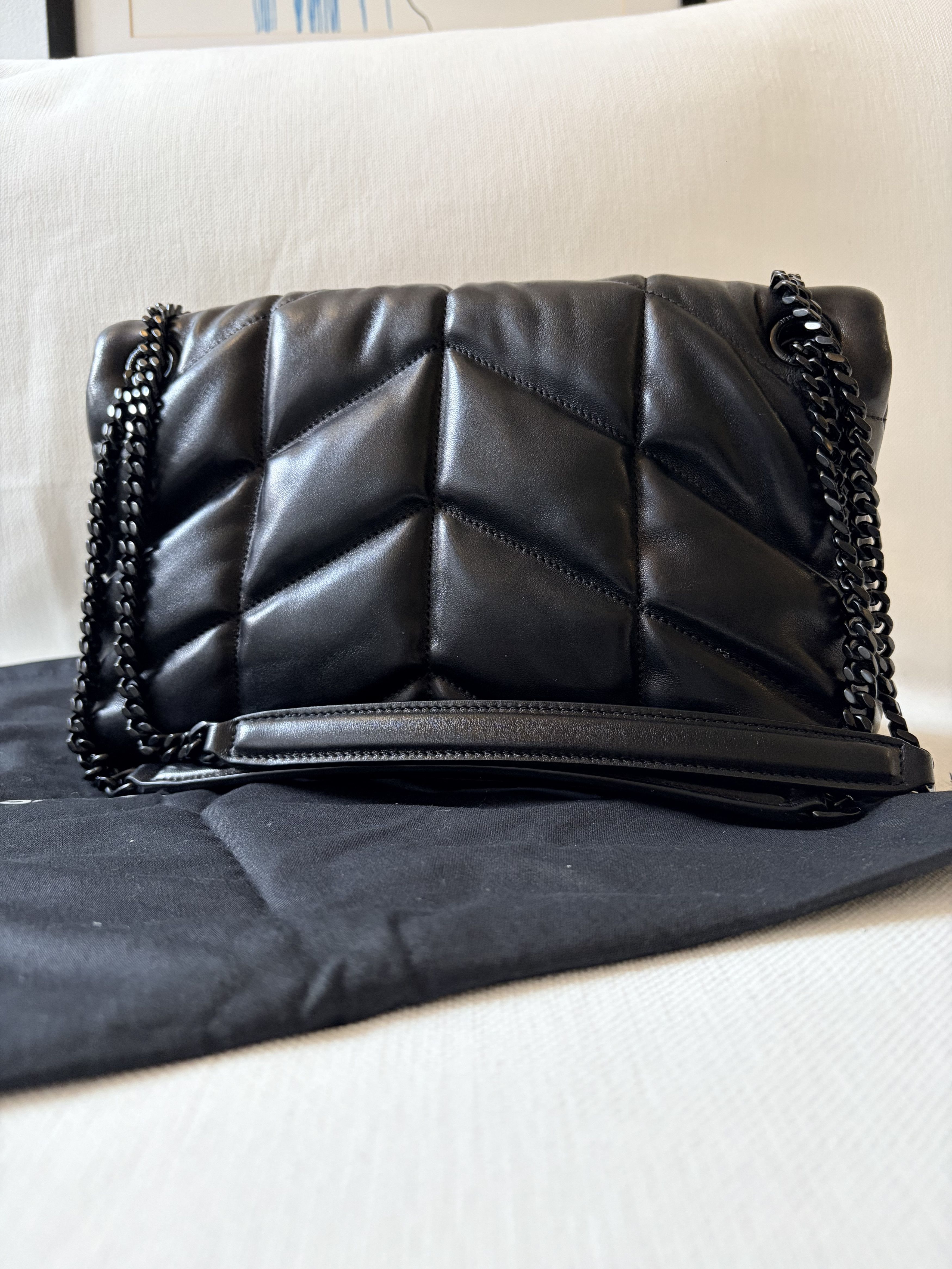 Saint Laurent Paris Saint Laurent (NEW) Loulou Medium Black Quilted Lambskin Bag Size ONE SIZE - 5 Thumbnail