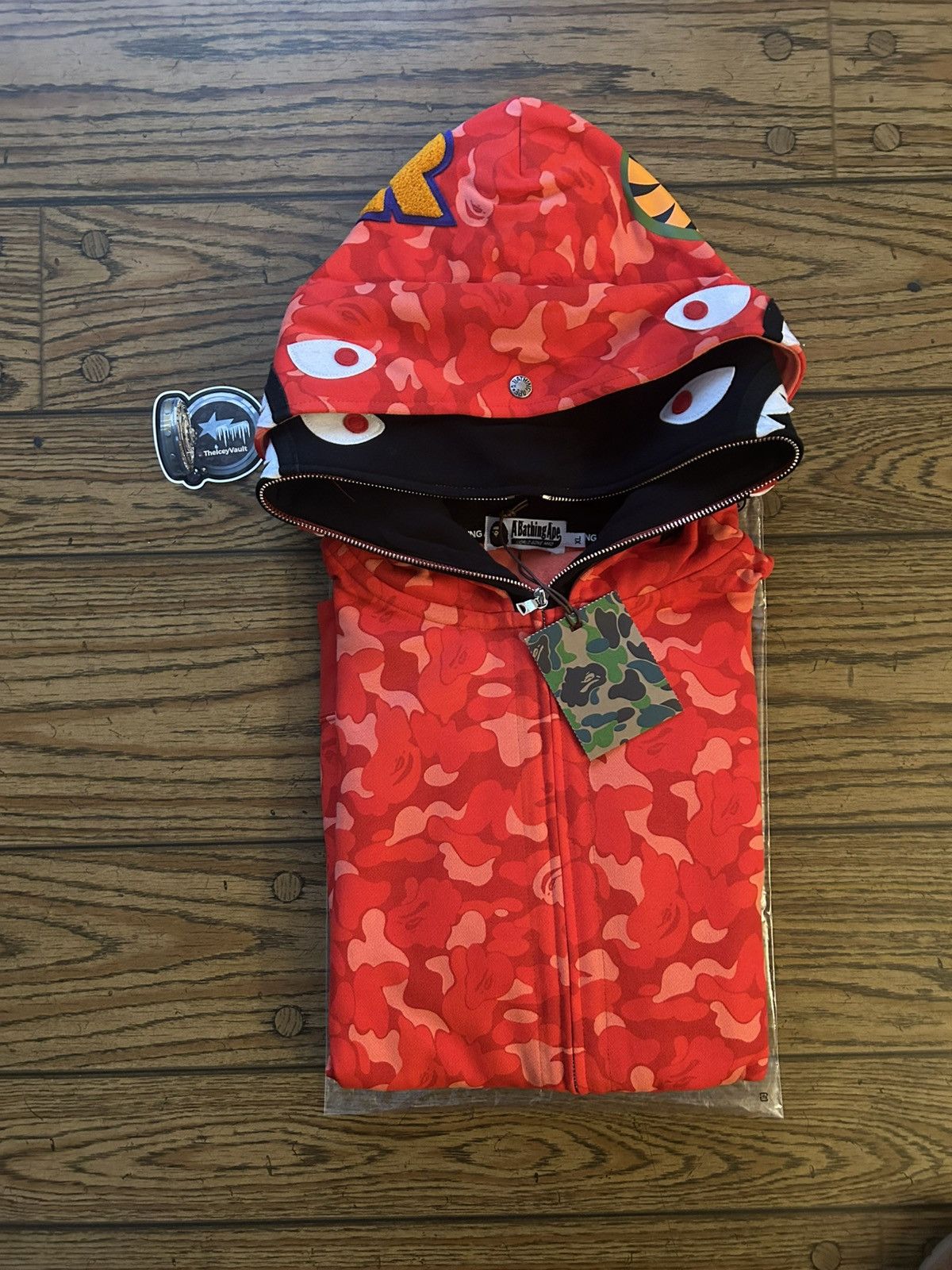 Bape RARE Bape Seoul Camo Double Shark Full Zip Hoodie Size US XL / EU 56 / 4 - 3 Thumbnail