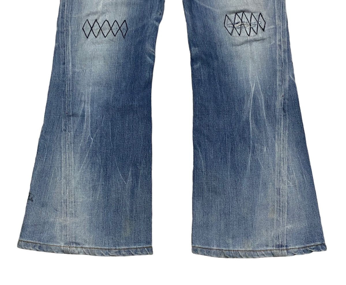 Edwin × If Six Was Nine Rare Design Vintage Brand Edwin Blue Trip Flared Jeans 1990s Size US 32 / EU 48 - 5 Thumbnail