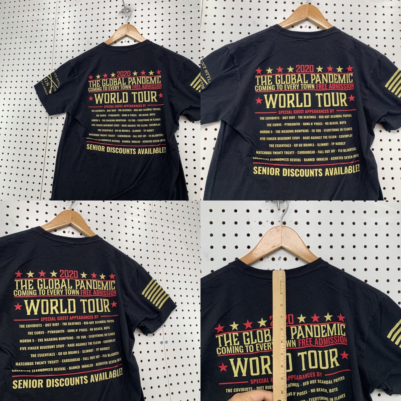 Vintage VINTAGE Grunt Style COVID Mania Stay At Home Shirt Mens M Black T-Shirt 90s Event Rare Mens Size US M / EU 48-50 / 2 - 8 Thumbnail