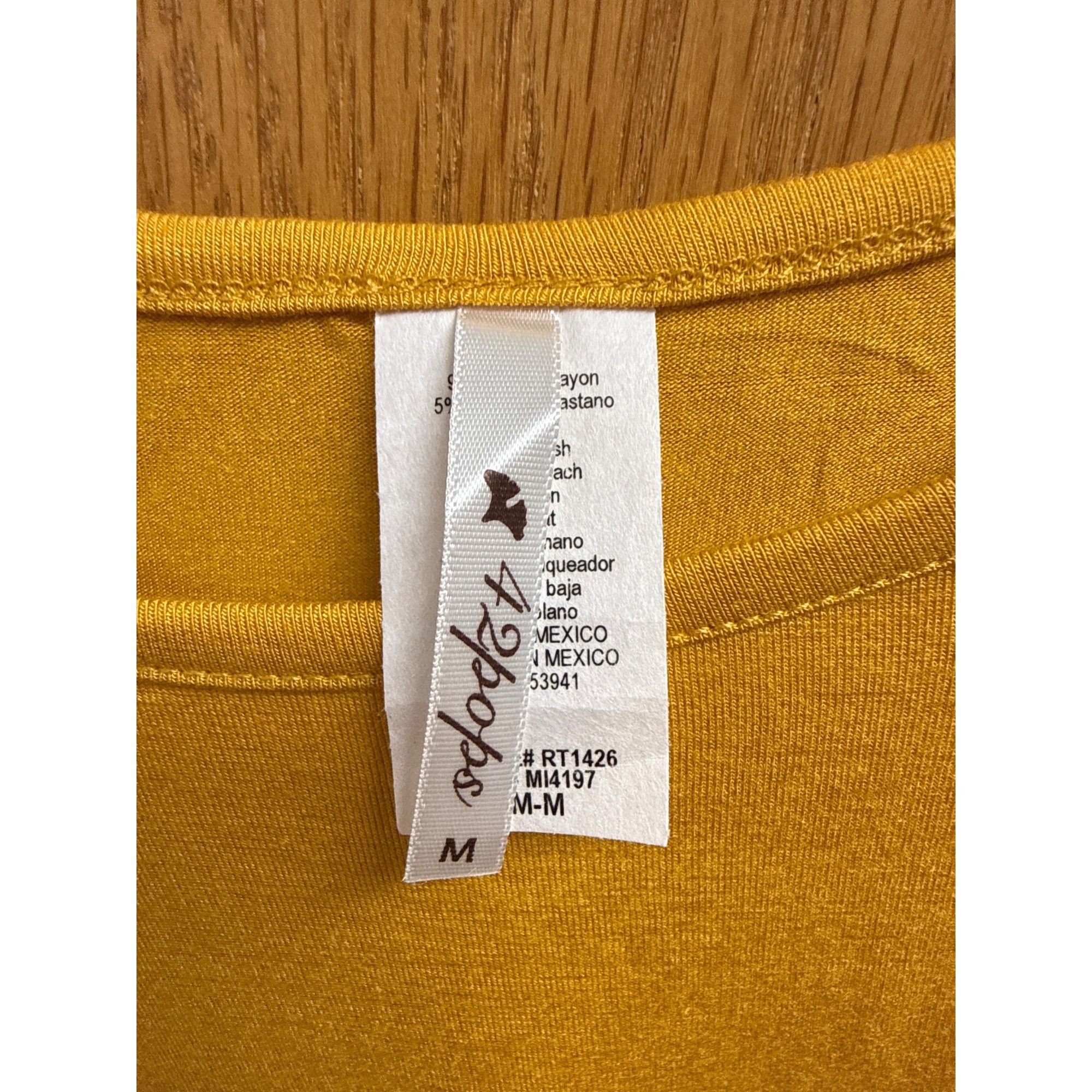 Other 42 Pops Mustard Yellow Tunic Top With White Floral Lace Slee Size M / US 6-8 / IT 42-44 - 3 Thumbnail