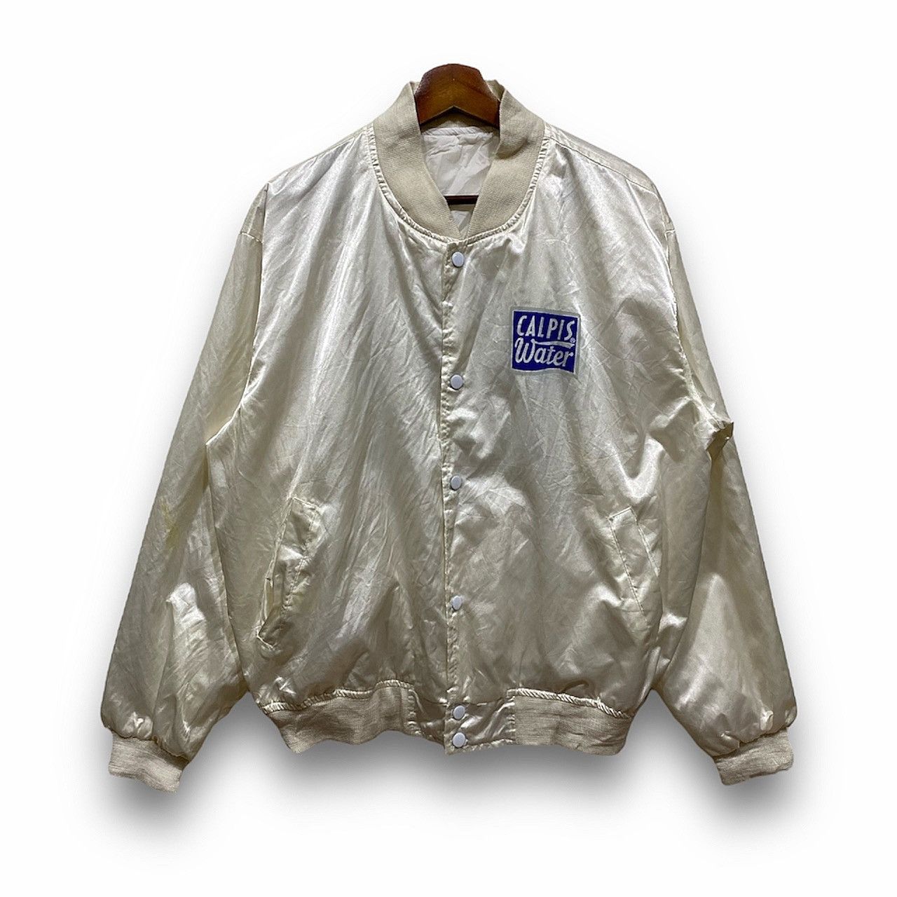 Vintage Satin Jacket Calpis water japan cultured water Size US L / EU 52-54 / 3 - 1 Thumbnail