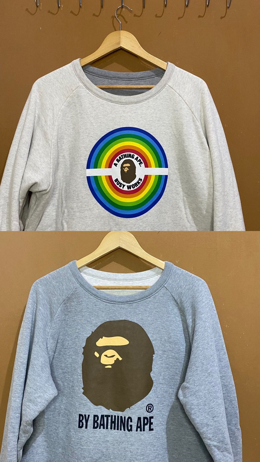Bape × Vintage Bape Reversible Crewneck Size US L / EU 52-54 / 3 - 2 Thumbnail