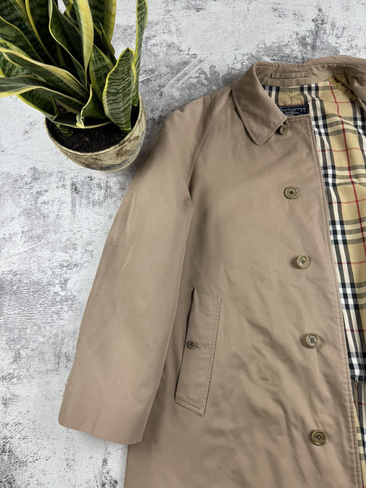 Burberry Burberrys 52 Large Nova Check 90S Trench Coat Jacket Blazer Size US L / EU 52-54 / 3 - 9 Thumbnail