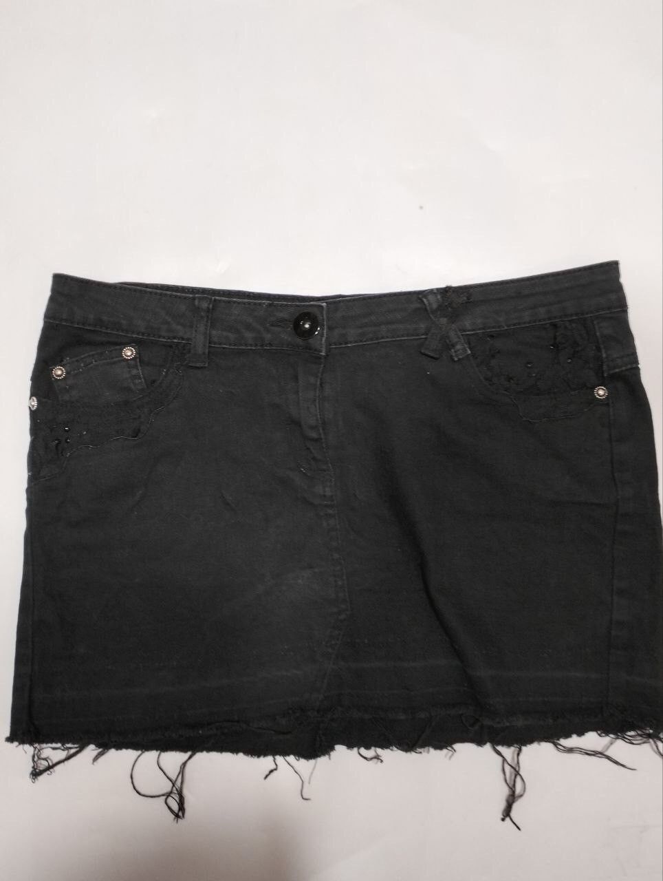 VTG Y2K DIESEL FADED DENIM MINI MIDI SKIRT SIZE S main image 1