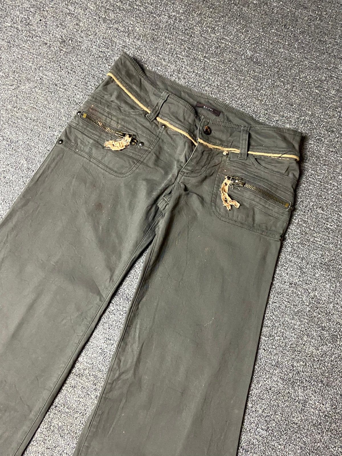 Japanese Brand Spiral Girl Front Double Zip Bootcut Style Jeans (147) Size 30" / US 8 / IT 44 - 11 Thumbnail