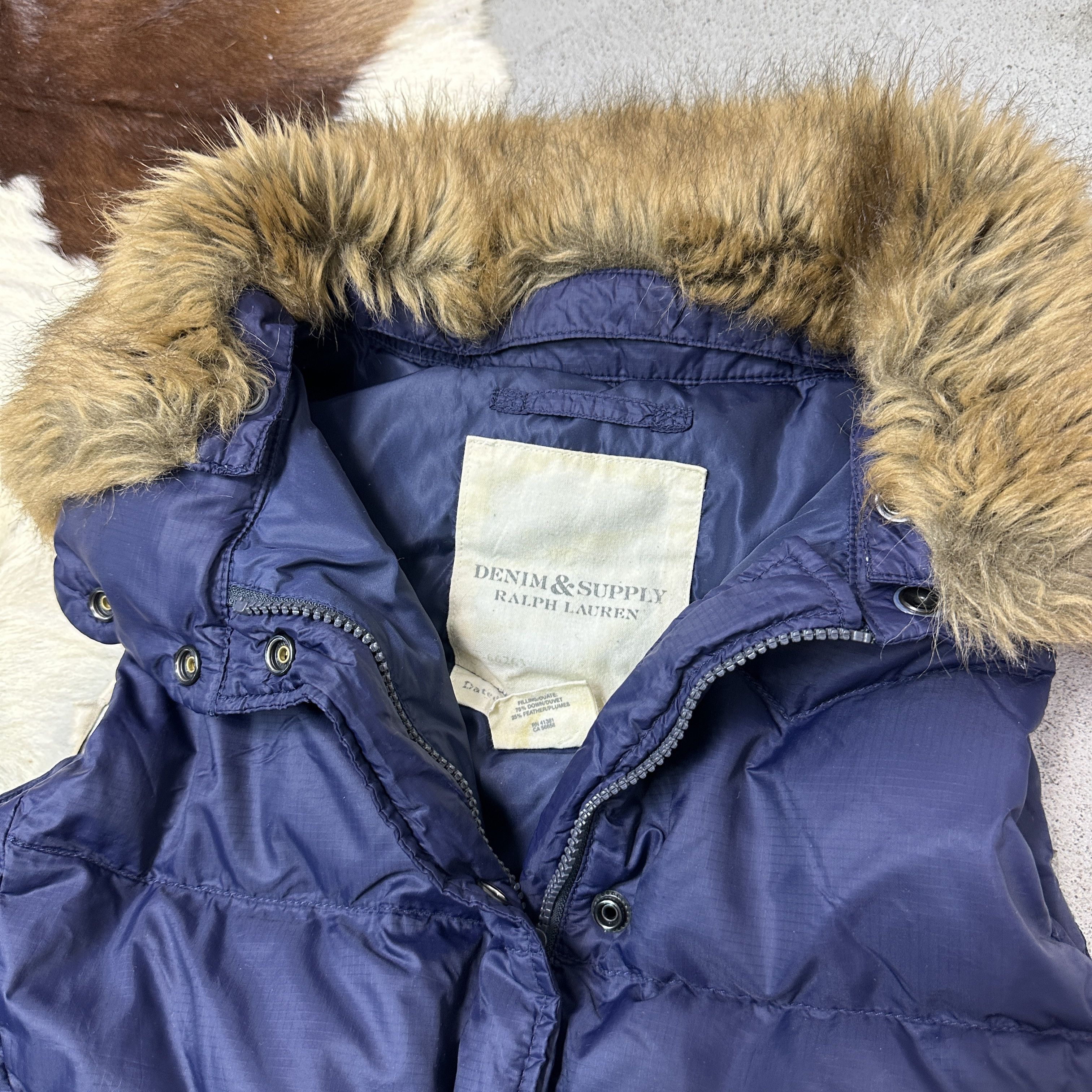 Ralph Lauren Vintage Denim Ralph Lauren Puffer Faux Fur Vest Y2K Size S / US 4 / IT 40 - 3 Thumbnail
