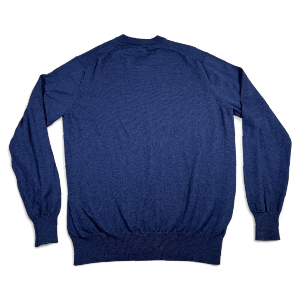 Vintage VINTAGE Jeremy Argyle Sweater Adult XL Blue Merino Wool Knit V-Neck Pullover Men’s Wool XC Size US L / EU 52-54 / 3 - 3 Thumbnail