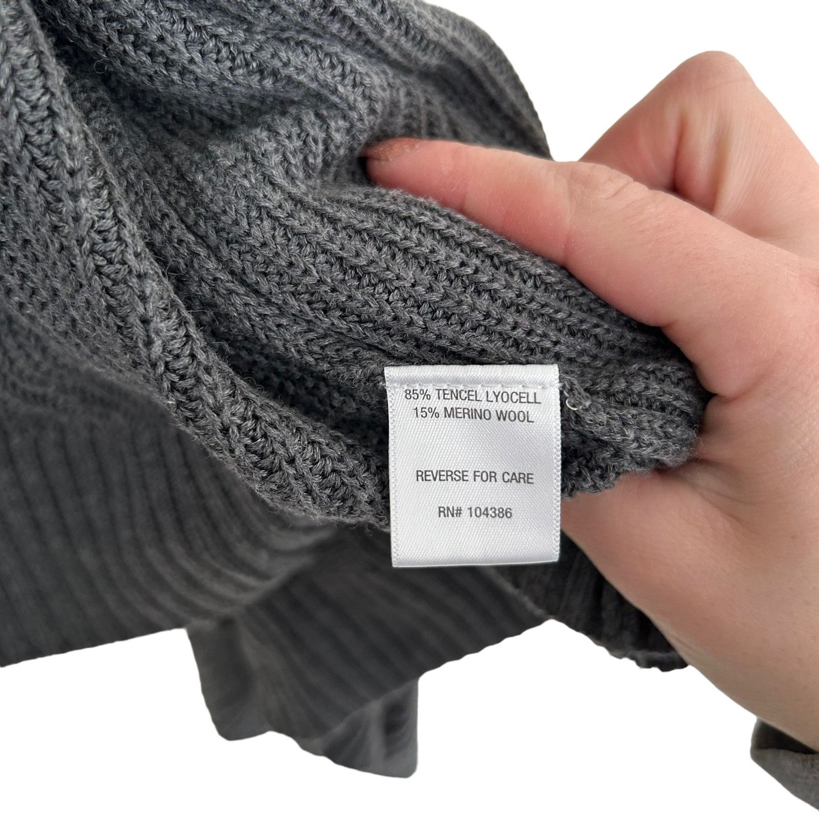 Other Garnet Hill Gray Merino Wool Blend Open Front Cardigan S Size S / US 4 / IT 40 - 3 Thumbnail
