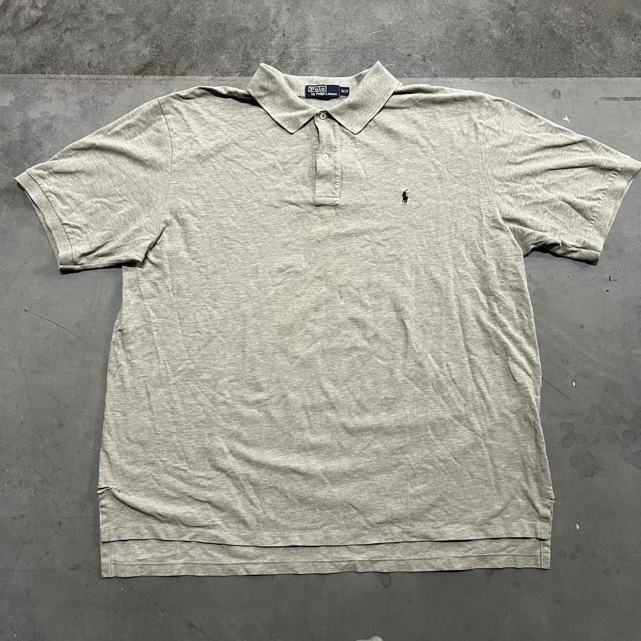 Polo Ralph Lauren × Vintage Vintage Y2K/2000s Polo Ralph Lauren Grey Polo Shirt! Size US XXL / EU 58 / 5 - 1 Thumbnail