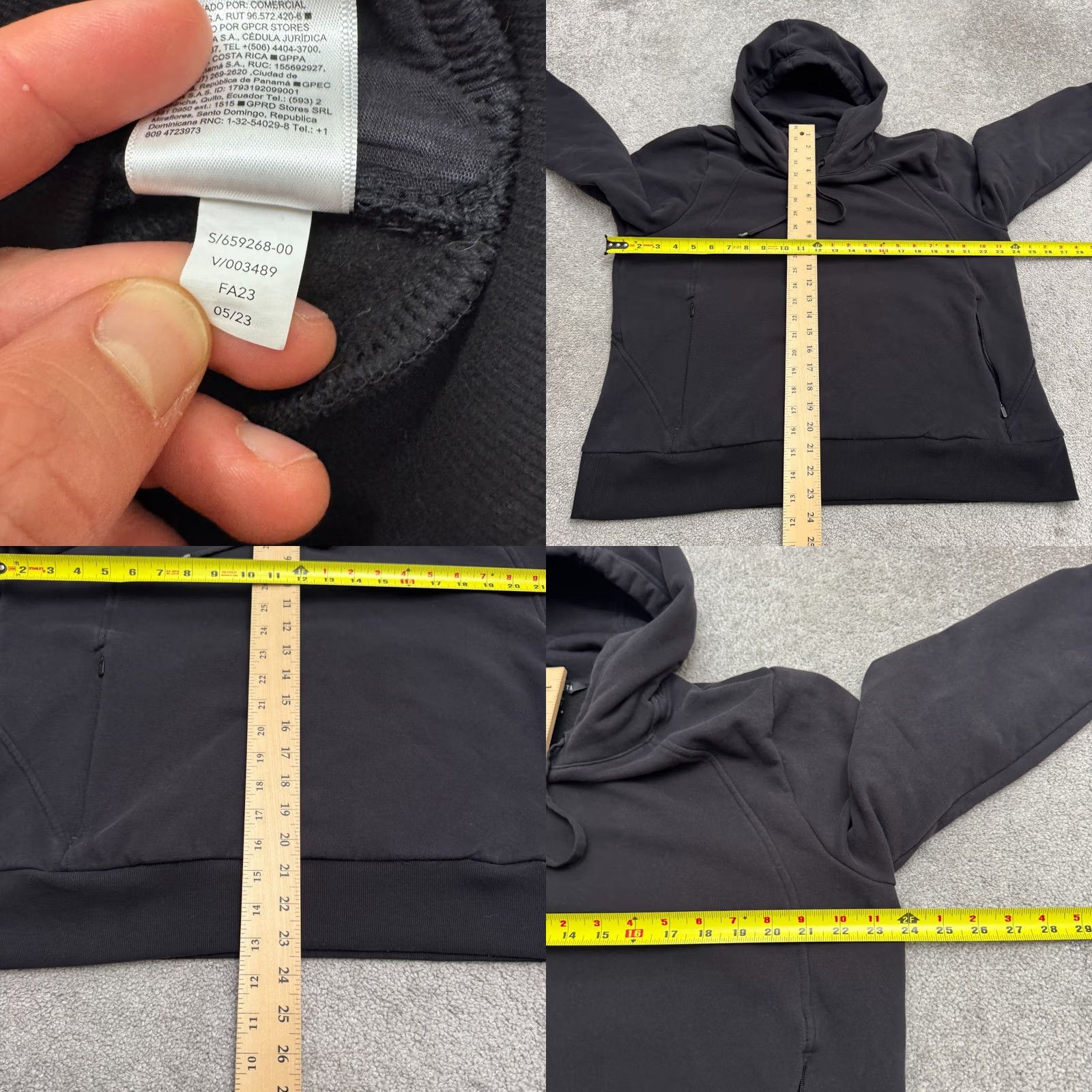 Athleta Athleta Hoodie Mens XL Black Pullover Zip Pockets Sweatshirt Raglan Sleeve All Seasons Casual Activewear Sports Athleisure Logo Zipper Size XL / US 12-14 / IT 48-50 - 8 Thumbnail