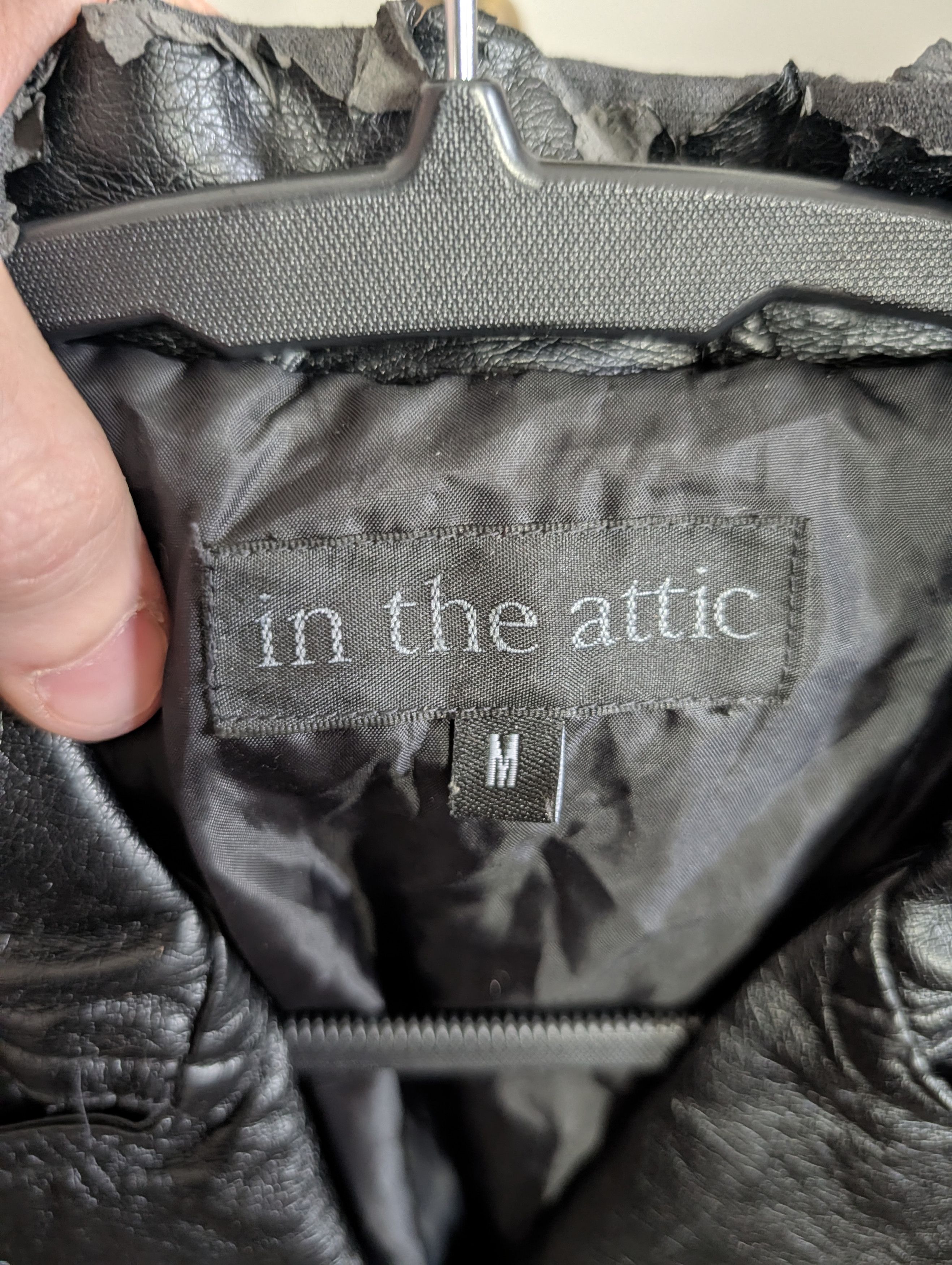 In The Attic Japanese archive graphic black moto faux leather jacket Size US M / EU 48-50 / 2 - 8 Thumbnail