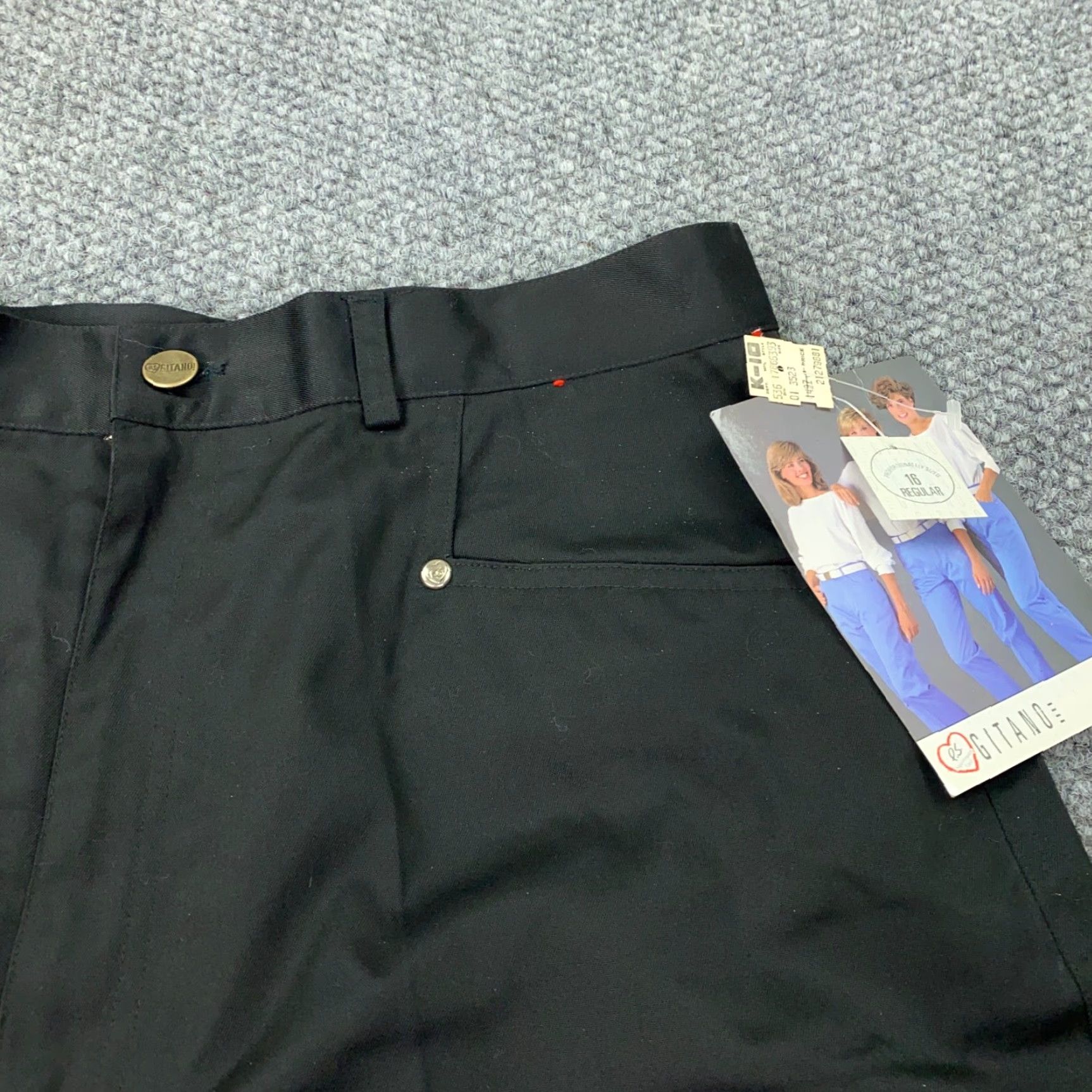 Vintage VINTAGE Gitano Jeans Womens Size 16 Black Tapered High-Rise Mom 80s NWT Size 38" / US 16 / IT 52 - 4 Thumbnail
