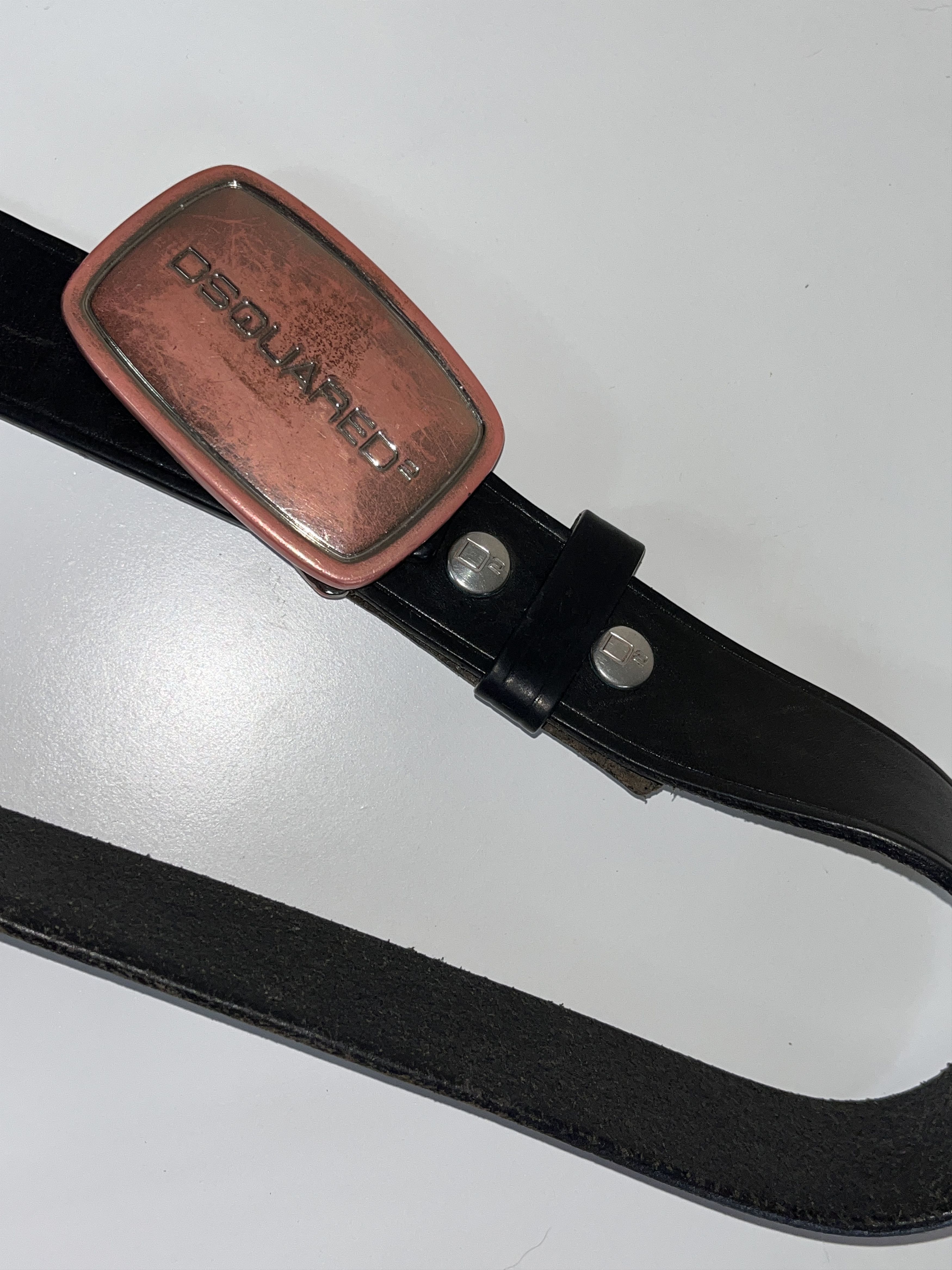 Dsquared2 DSquared2 Black Leather Belt with Large Buckle 118 cm 46 in Size ONE SIZE - 7 Thumbnail