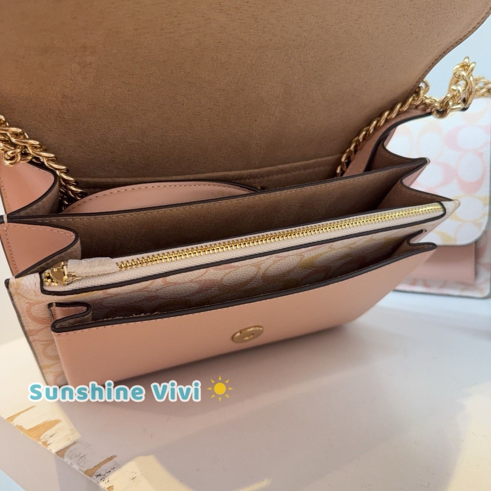 Coach NWT Coach Klare Crossbody Bag Canvas CDZ07 Chalk/Pink Size ONE SIZE - 4 Thumbnail