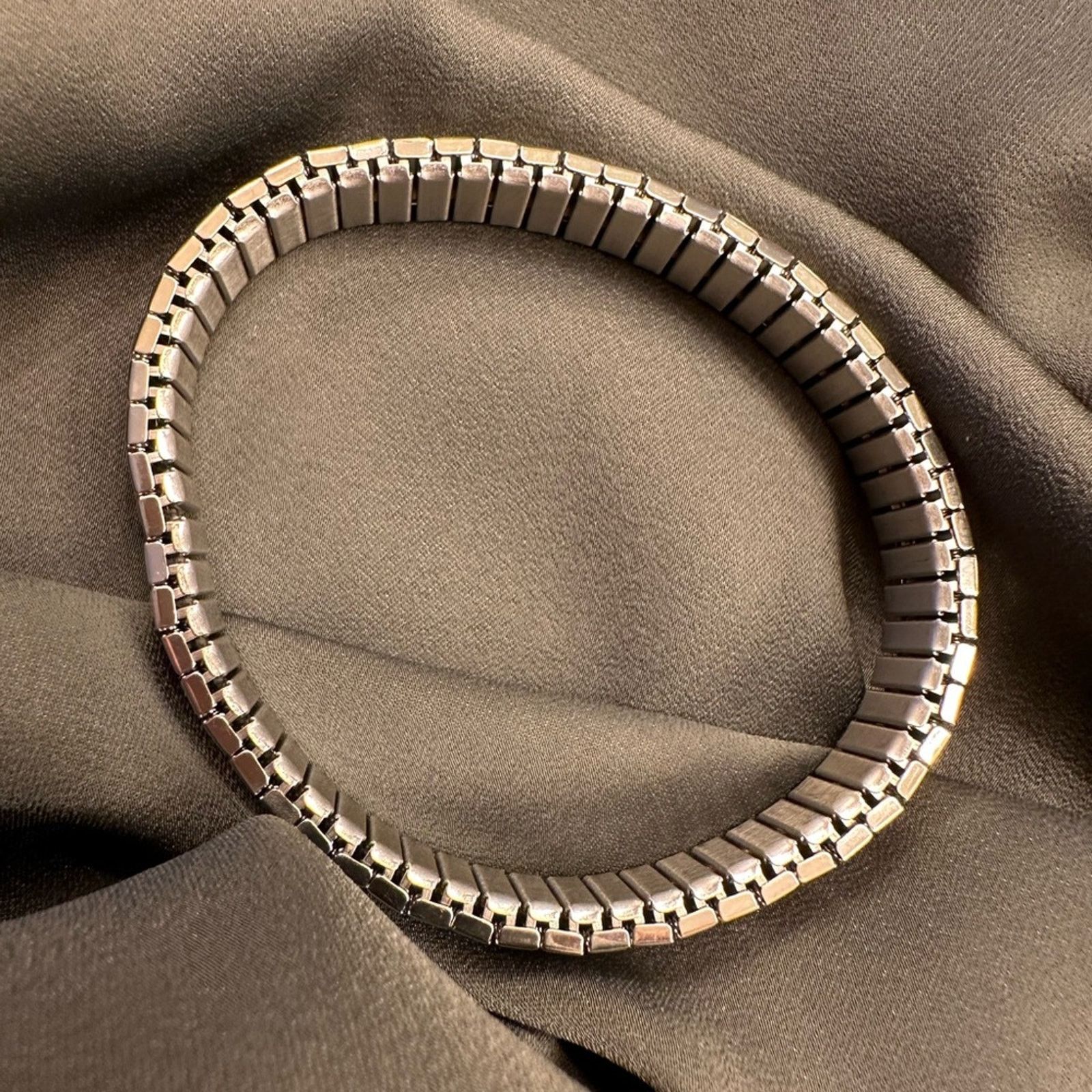 Other Two Tone Stainless Steel Elastic Charm Bracelet for Women Size ONE SIZE - 5 Thumbnail