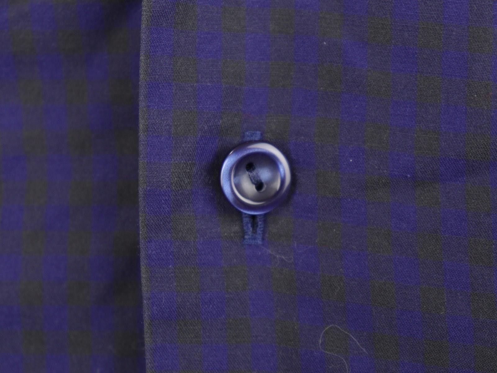 Eton Eton Purple 100% Cotton Check Dress Shirt Size 40 Size 38R - 4 Thumbnail