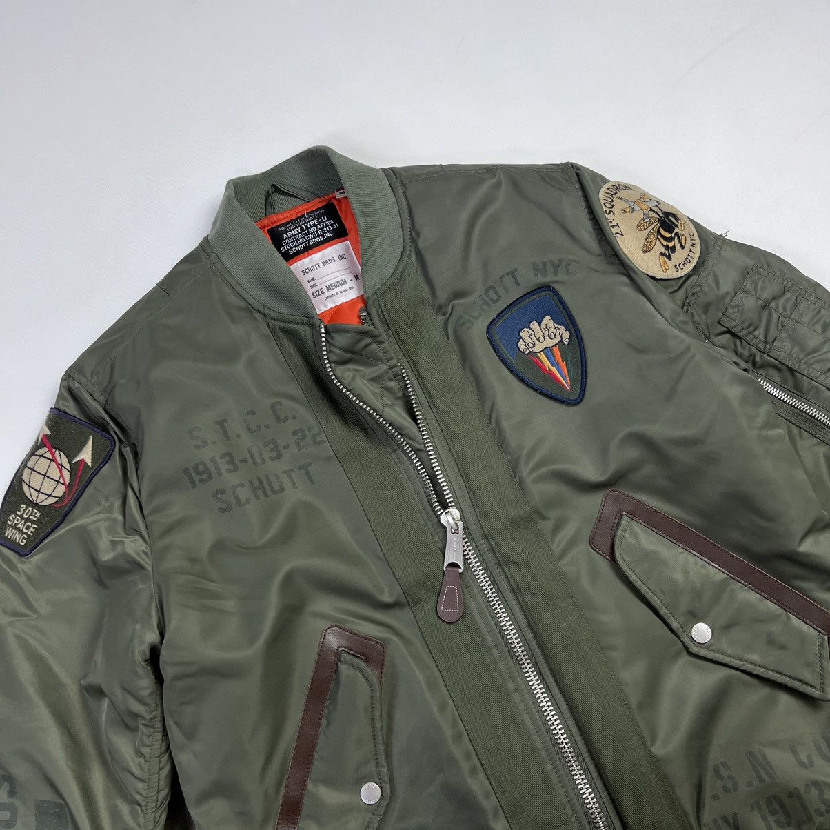 Schott Schott NYC flyers bomber jacket Size US M / EU 48-50 / 2 - 2 Thumbnail