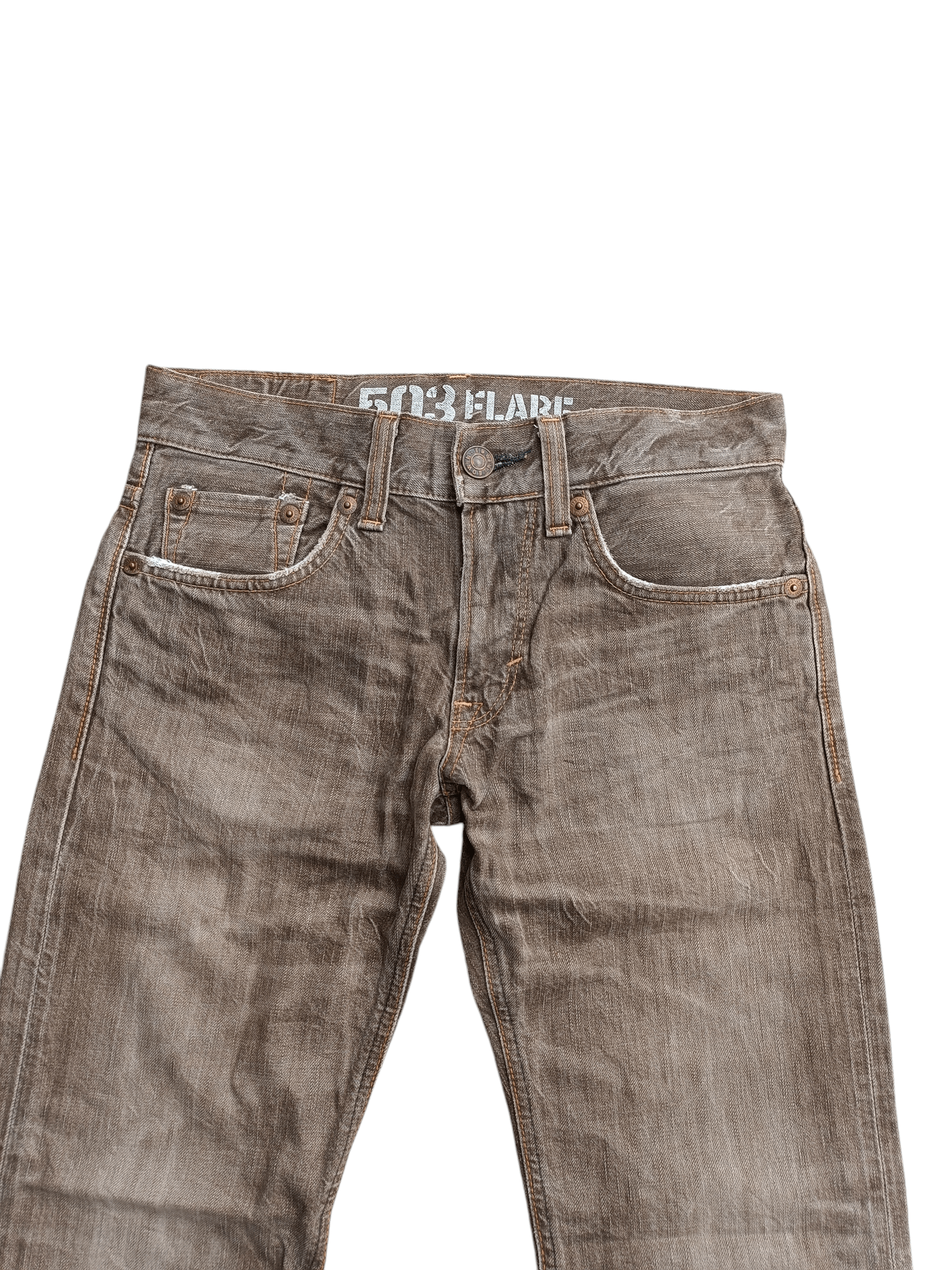 Edwin Flare 90s Style Edwin 503 Flare Blue Trip Faded Jeans Size US 32 / EU 48 - 7 Thumbnail