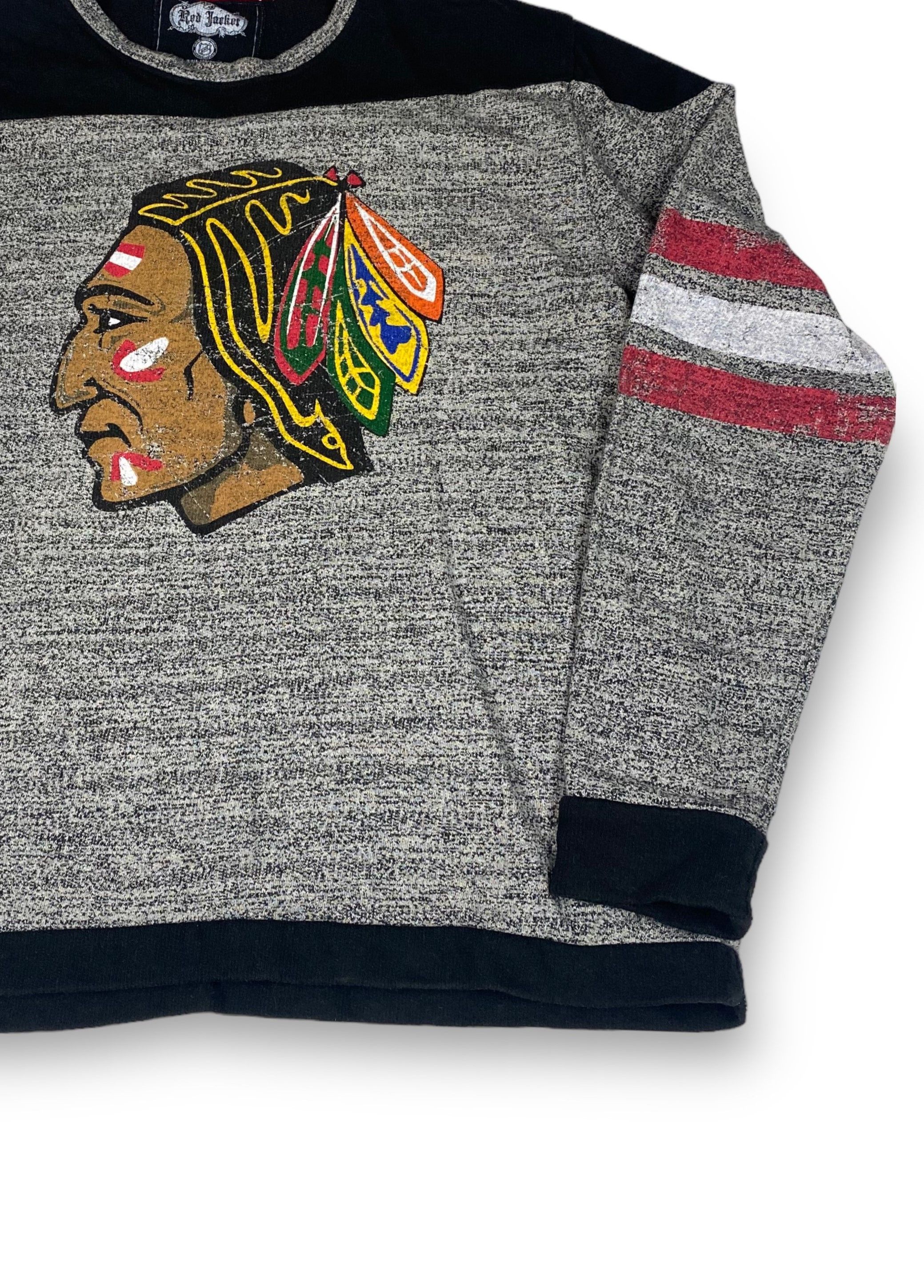 NHL NHL X RED JACKET Chicago Blackhawks SweatShirt Big Logo M577 Size US M / EU 48-50 / 2 - 2 Thumbnail