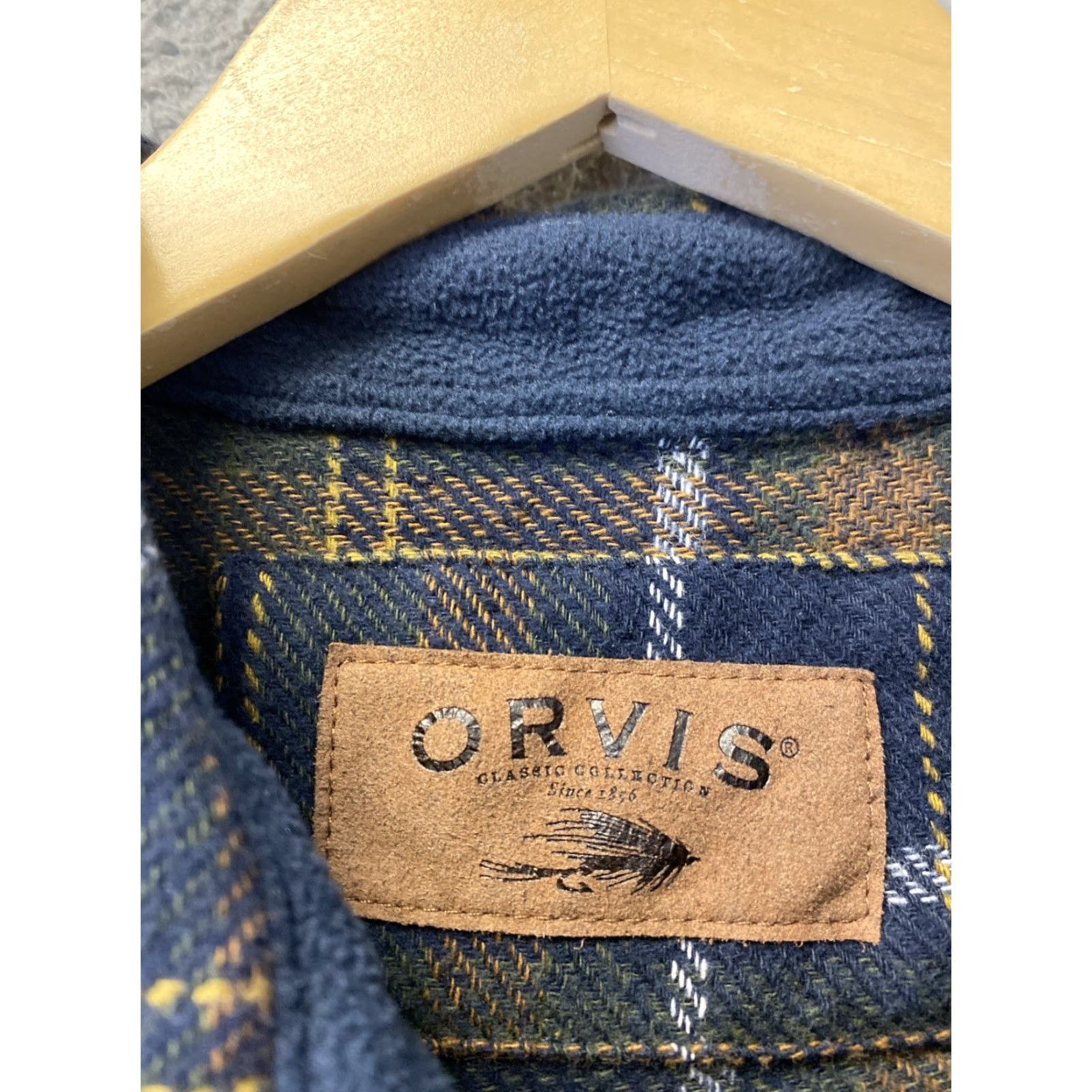 Orvis VINTAGE Orvis Jacket Shirt Mens Small Brown Navy Shacket Button Work Pockets /161-24 Size US S / EU 44-46 / 1 - 5 Thumbnail