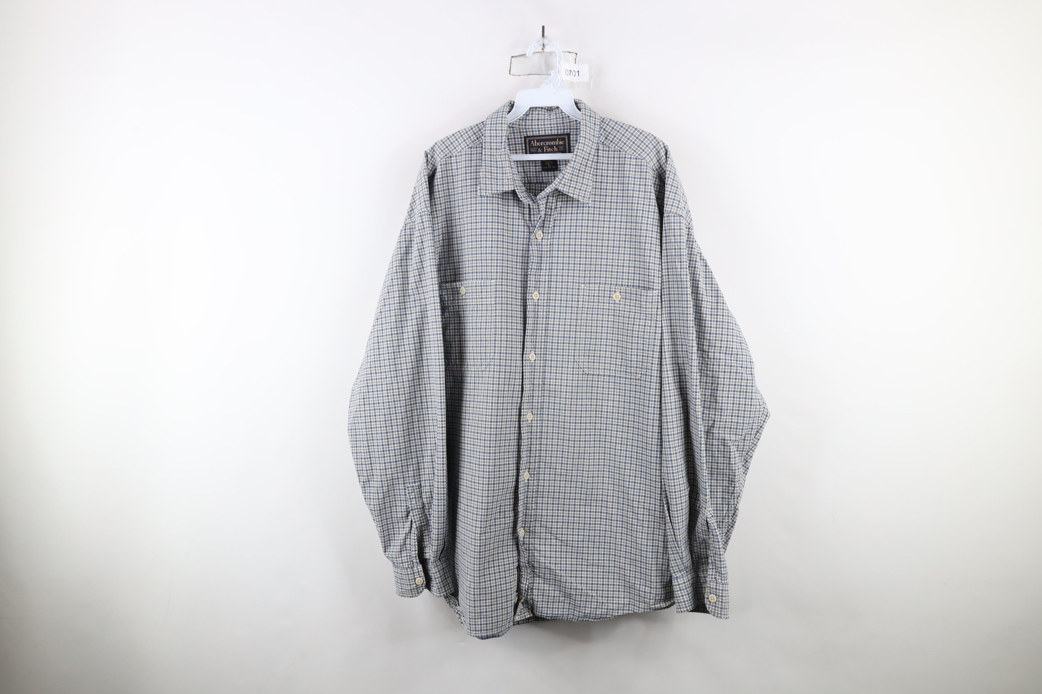 Abercrombie & Fitch × Vintage Vintage 90s Abercrombie & Fitch Collared Button Shirt Plaid Size US XL / EU 56 / 4 - 1 Thumbnail