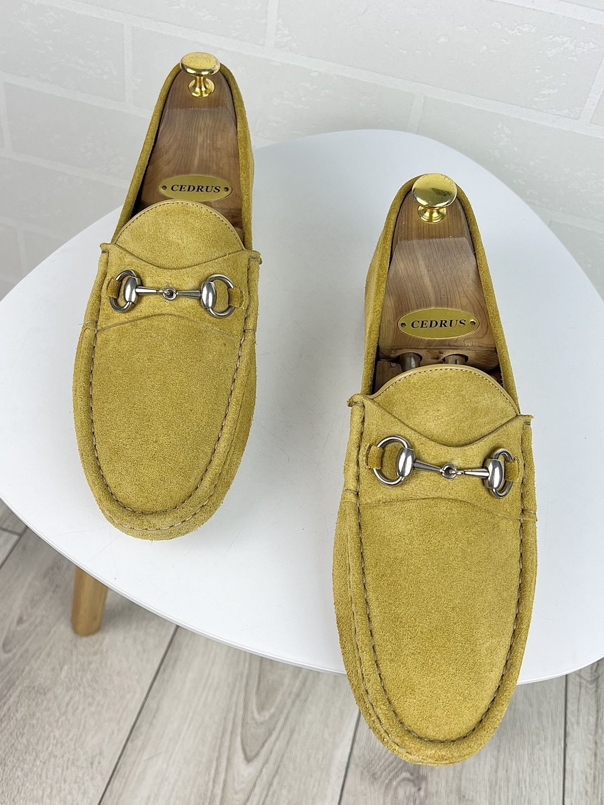 Gucci GUCCI Loafers Suede Moccasins Shoes HORSEBIT Buckle Yellow Size US 9.5 / EU 42-43 - 4 Thumbnail