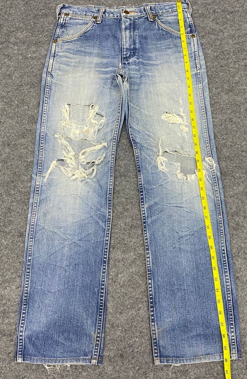Wrangler Vintage 80s Wrangler Distressed Denim Size US 31 - 3 Thumbnail