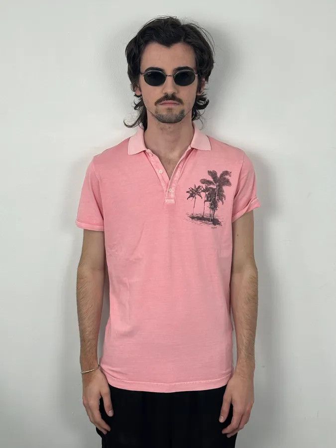 Dsquared2 2011 Dsquared2 Pink Cotton Palm Tree Embroidered Polo Size US S / EU 44-46 / 1 - 2 Thumbnail